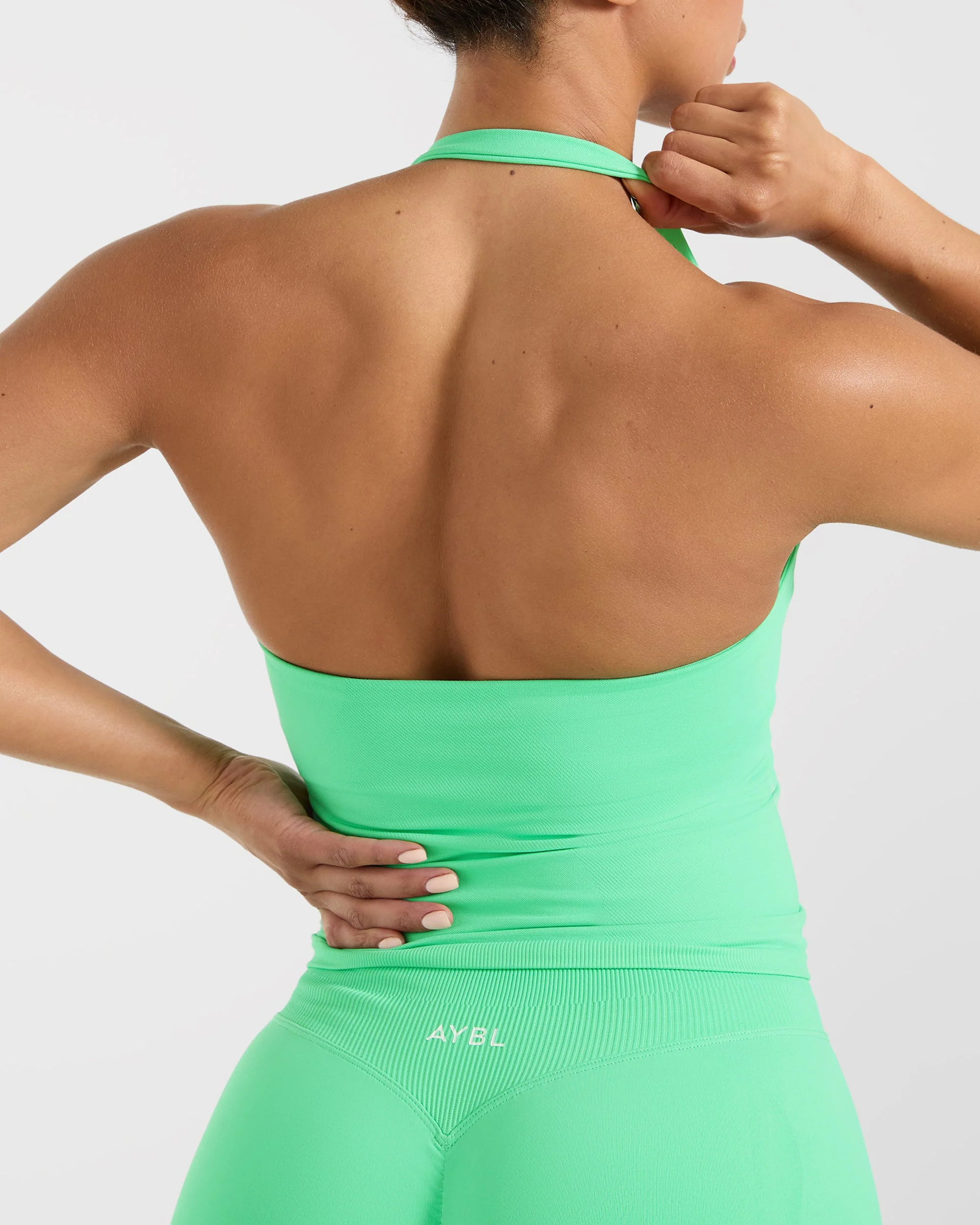 Enhance Seamless Halterneck Top - Mint Green - Image 6
