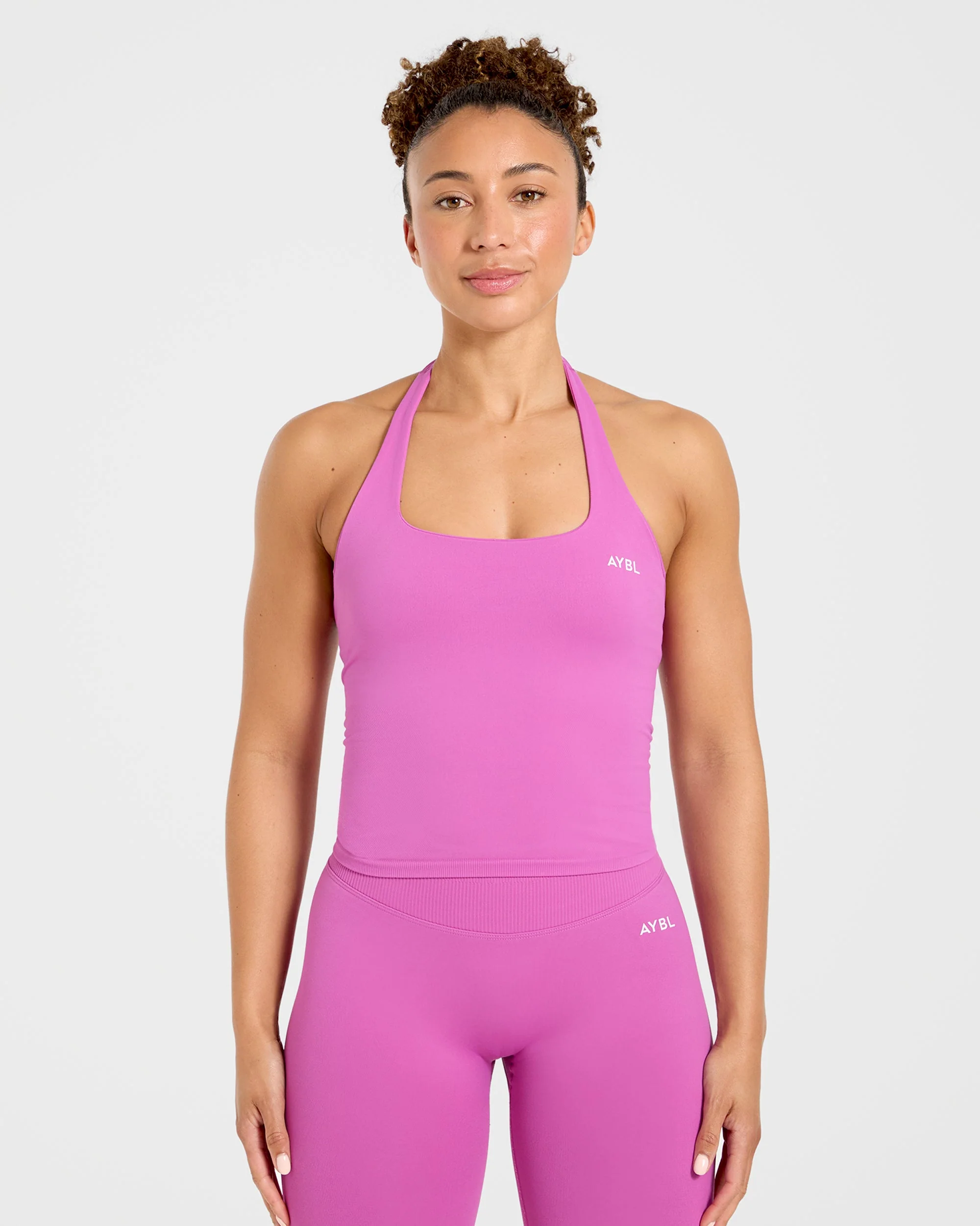 Enhance Seamless Halterneck Top - Summer Violet