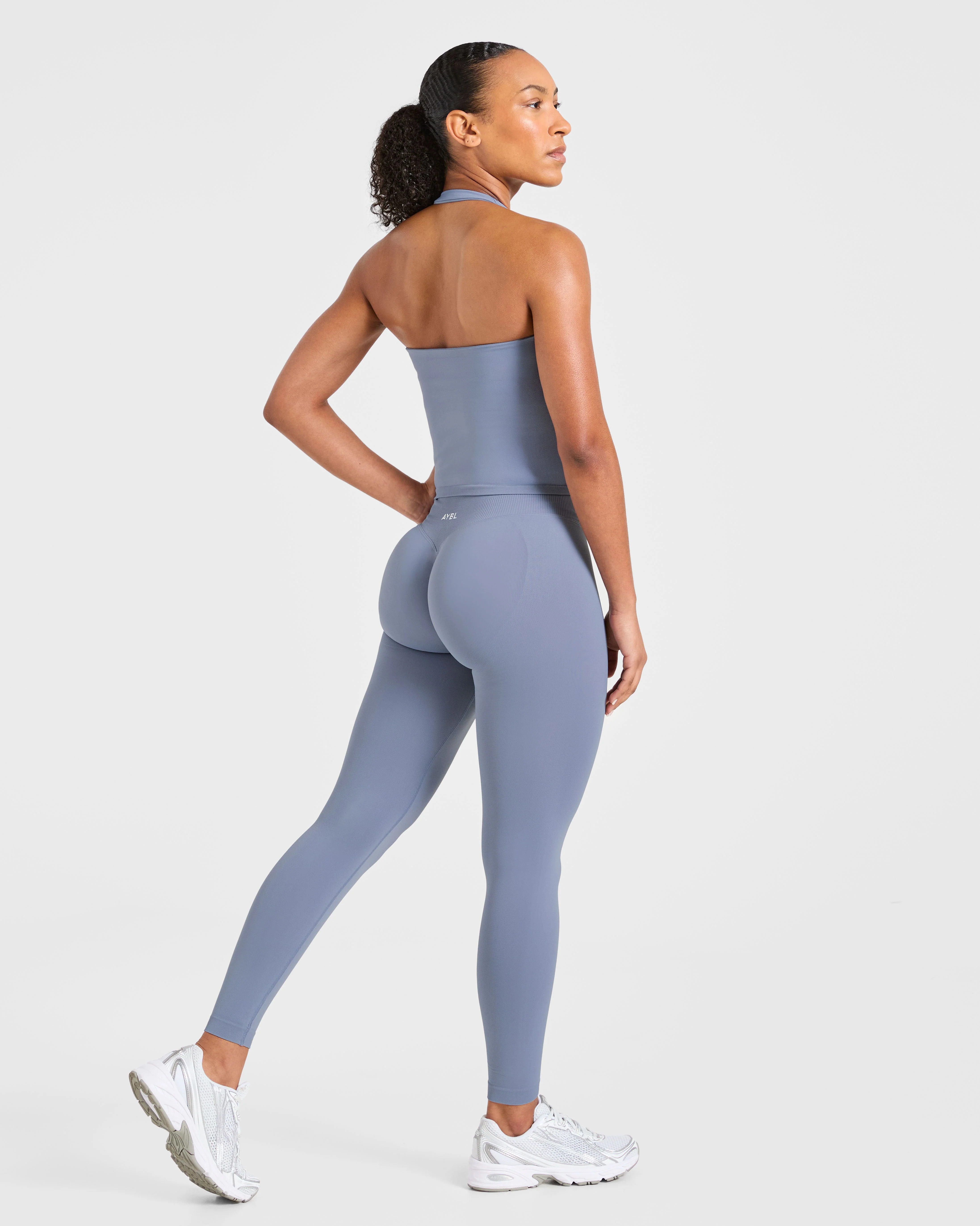 Enhance Seamless Leggings - Slate Blue - Image 4