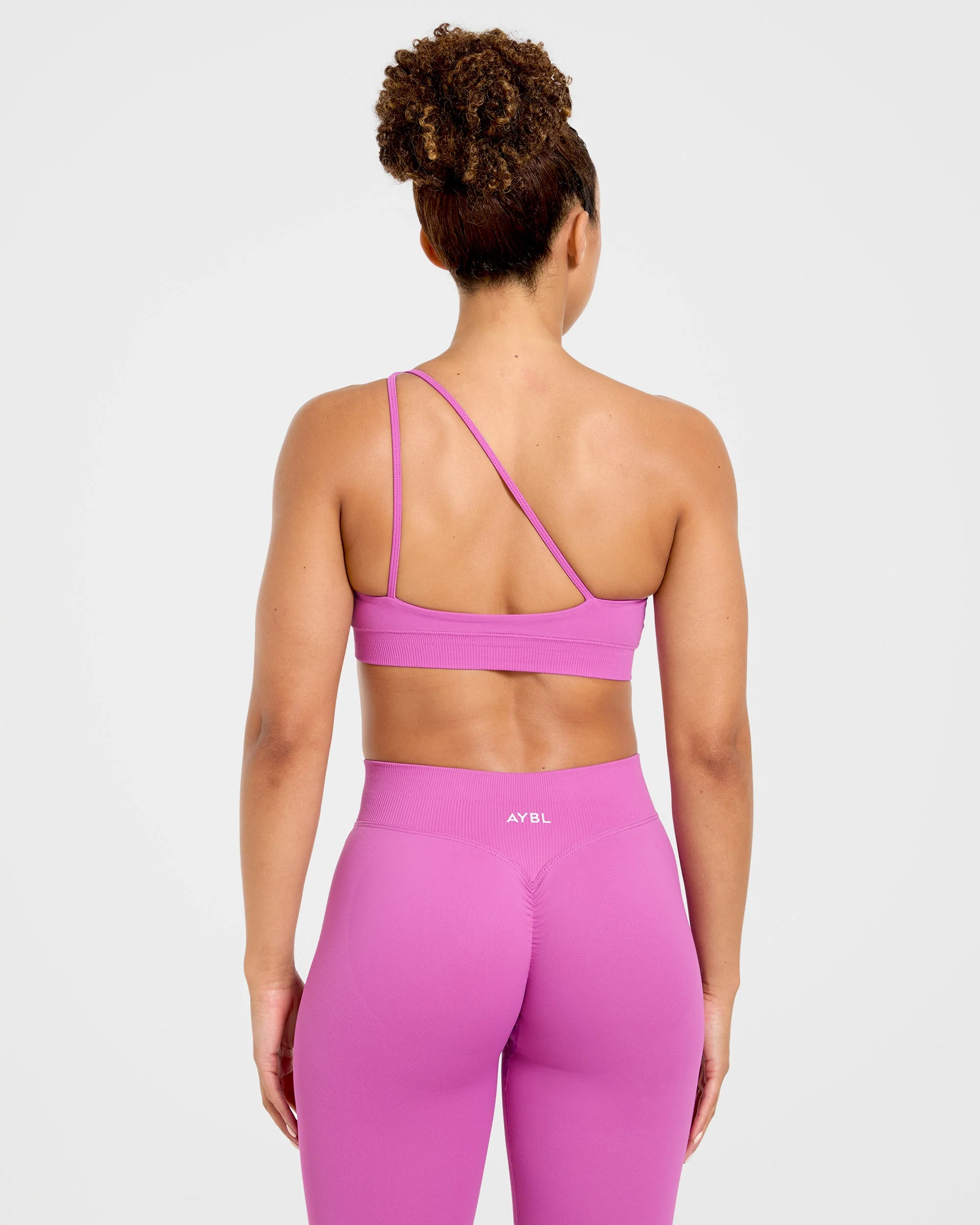 Enhance Seamless One Shoulder Sports Bra - Summer Violet - Image 2
