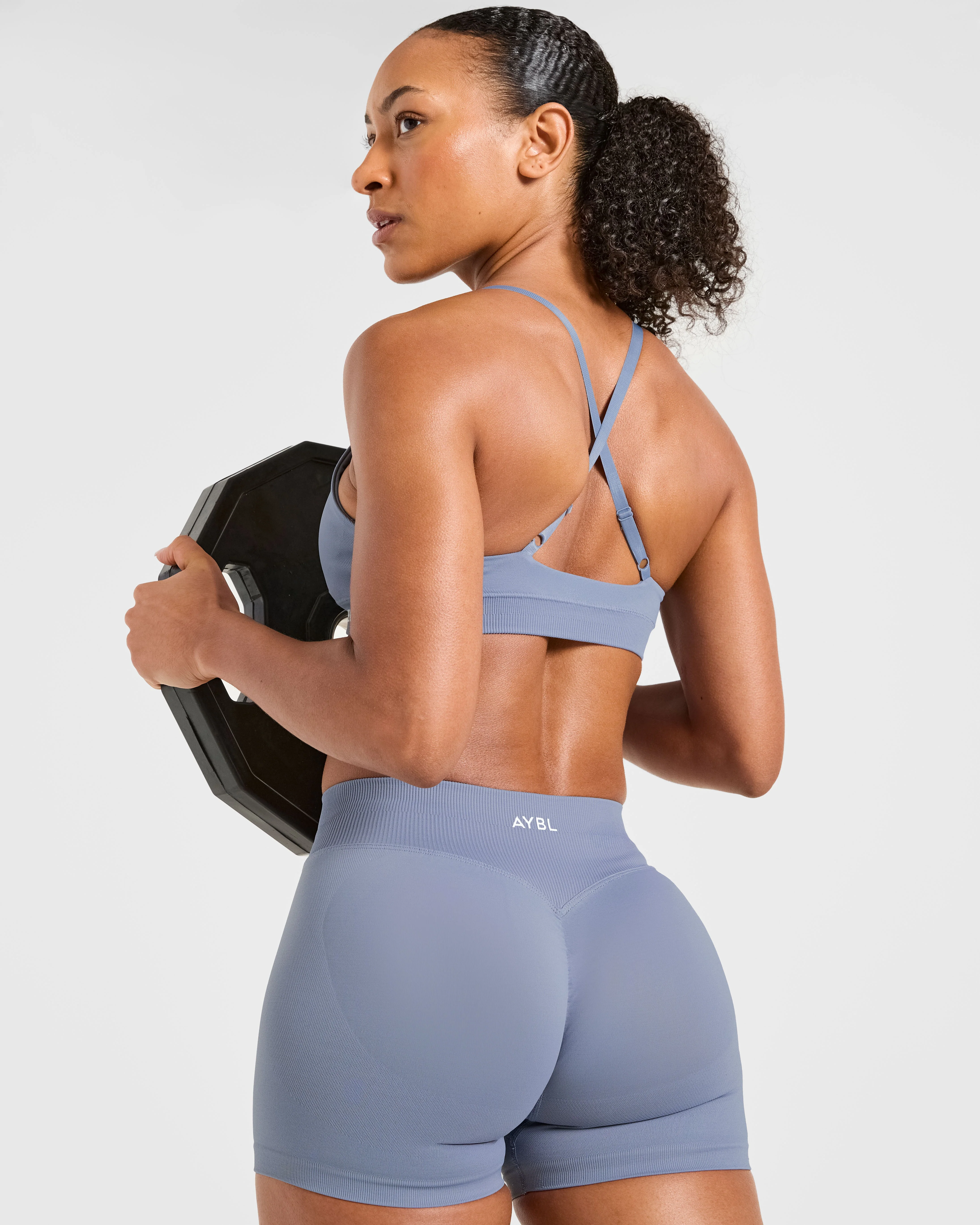 Enhance Seamless Shorts | 3.5" - Slate Blue - Image 8