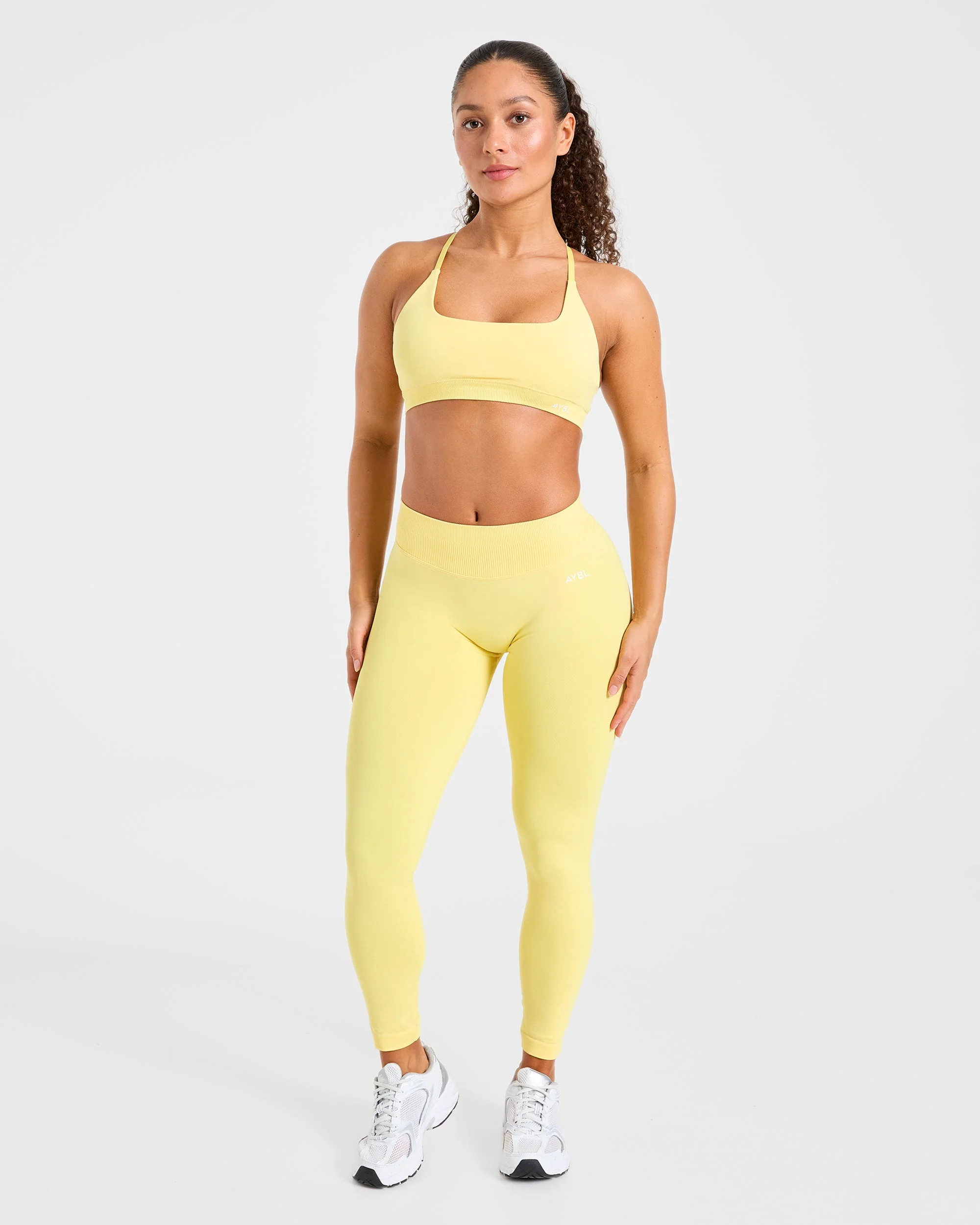 Enhance Seamless Sports Bra - Bright Yellow - Image 3