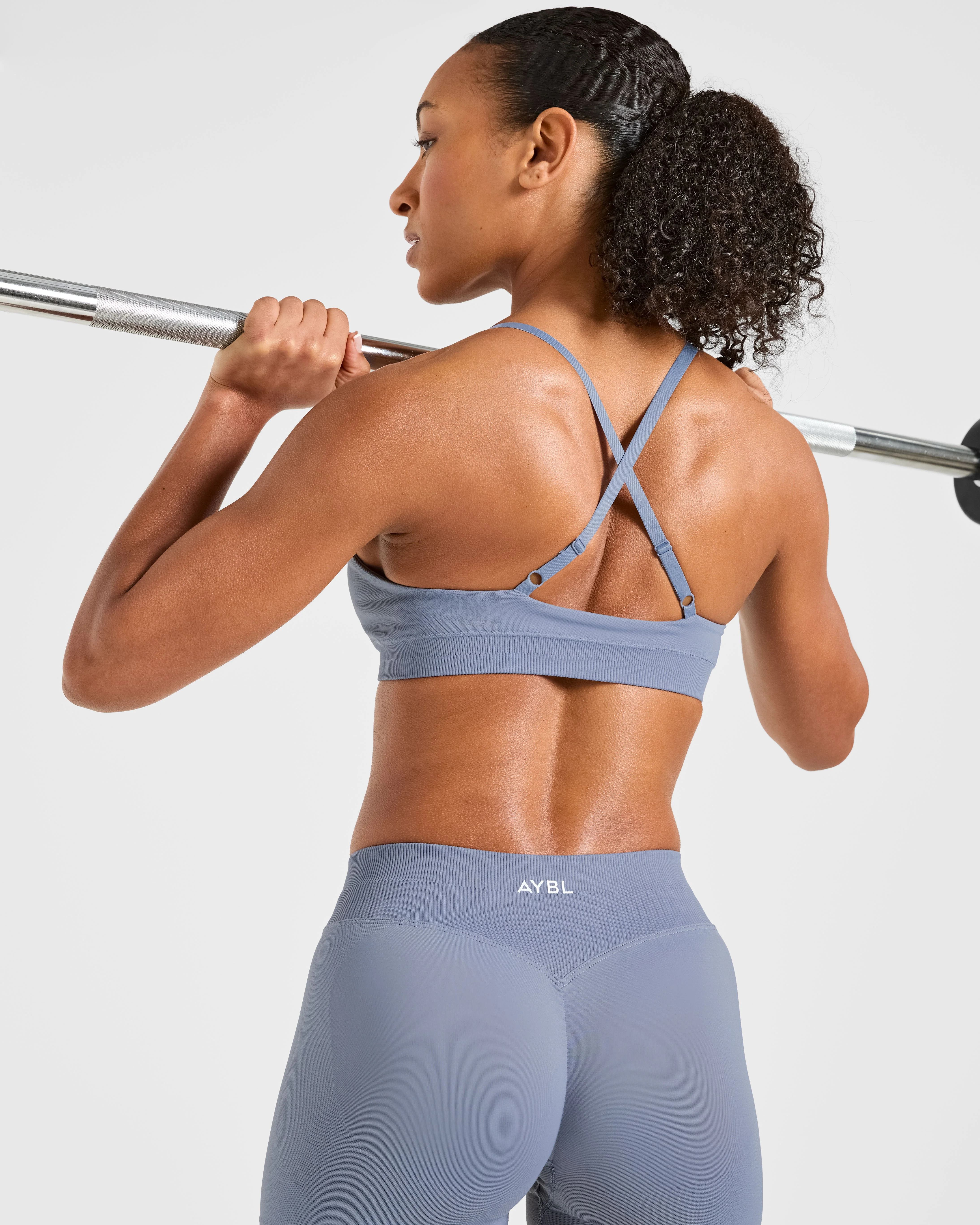 Enhance Seamless Sports Bra - Slate Blue - Image 8