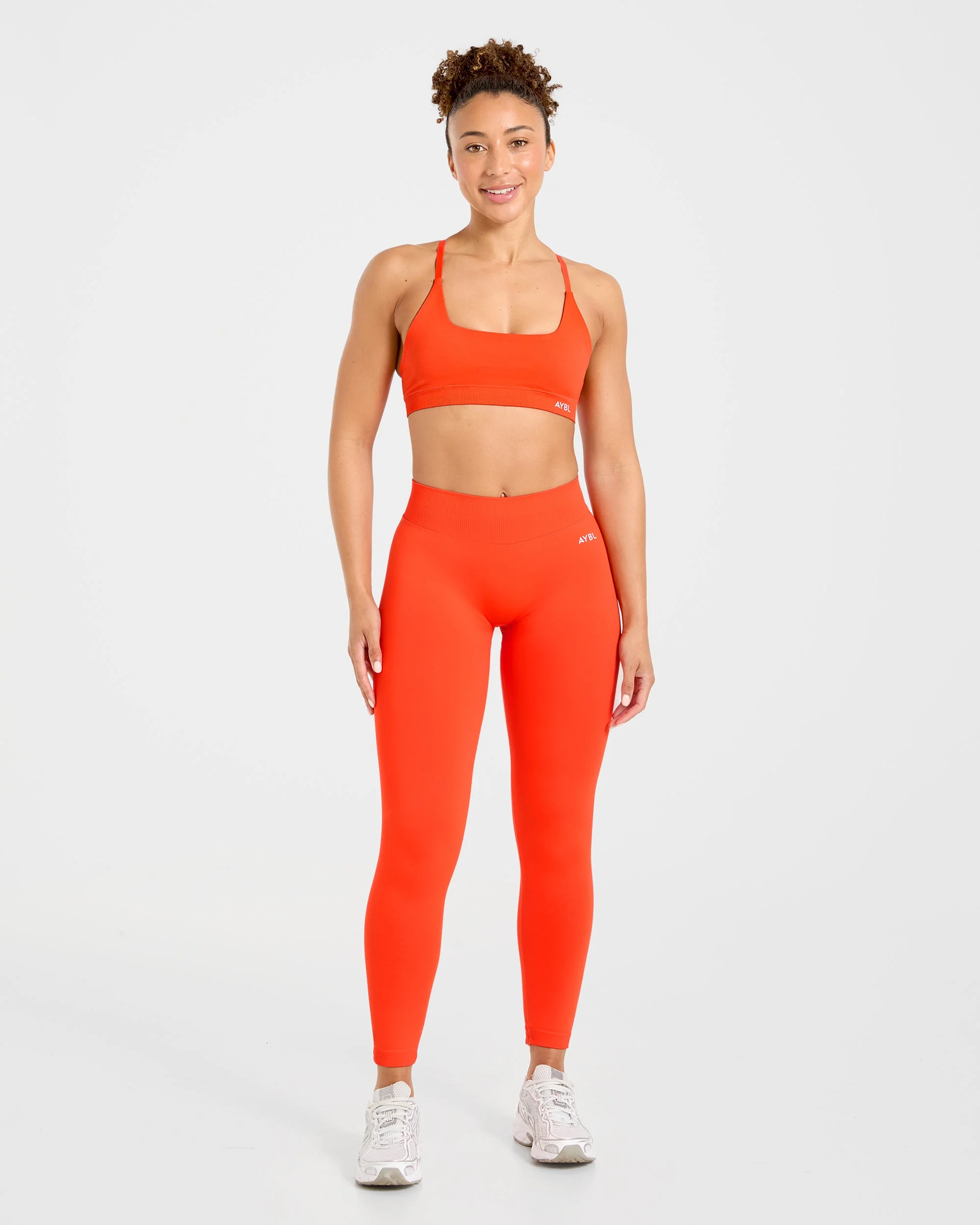Enhance Seamless Sports Bra - Summer Orange - Image 3