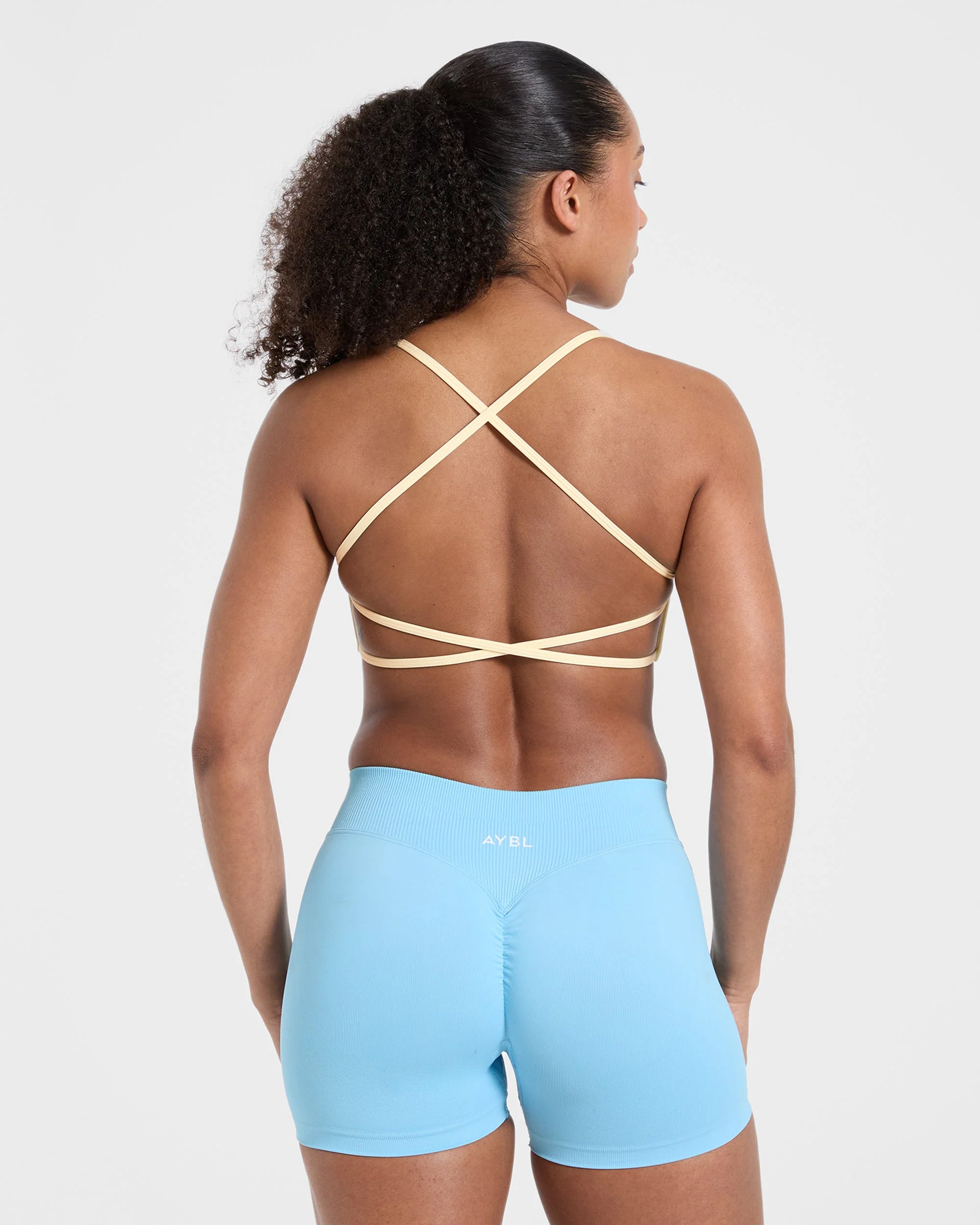 Essential Crossback Sports Bra - Yellow - Image 2