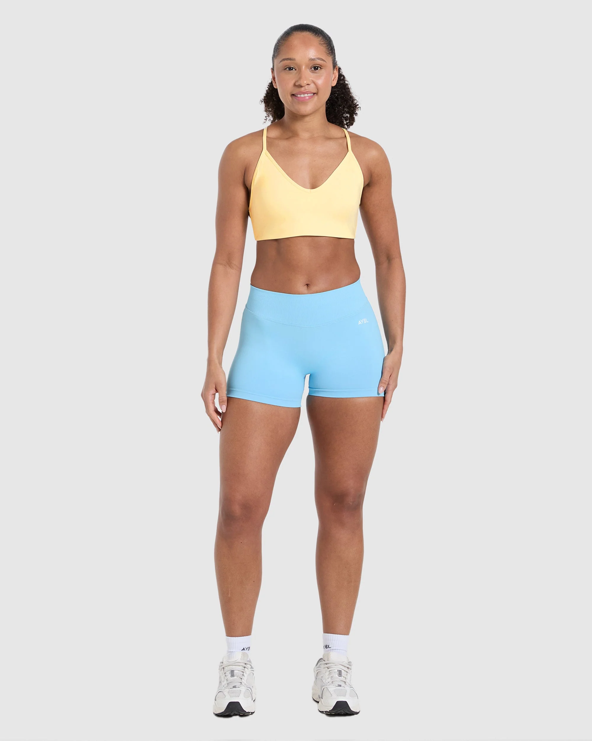 Essential Crossback Sports Bra - Yellow - Image 3