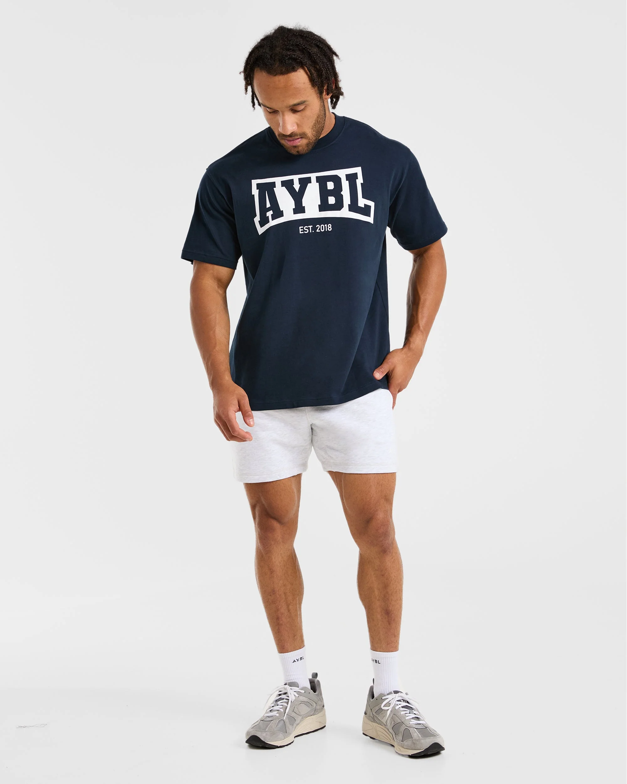 Essential Lightweight 5" Shorts - Grey Marl - Image 3