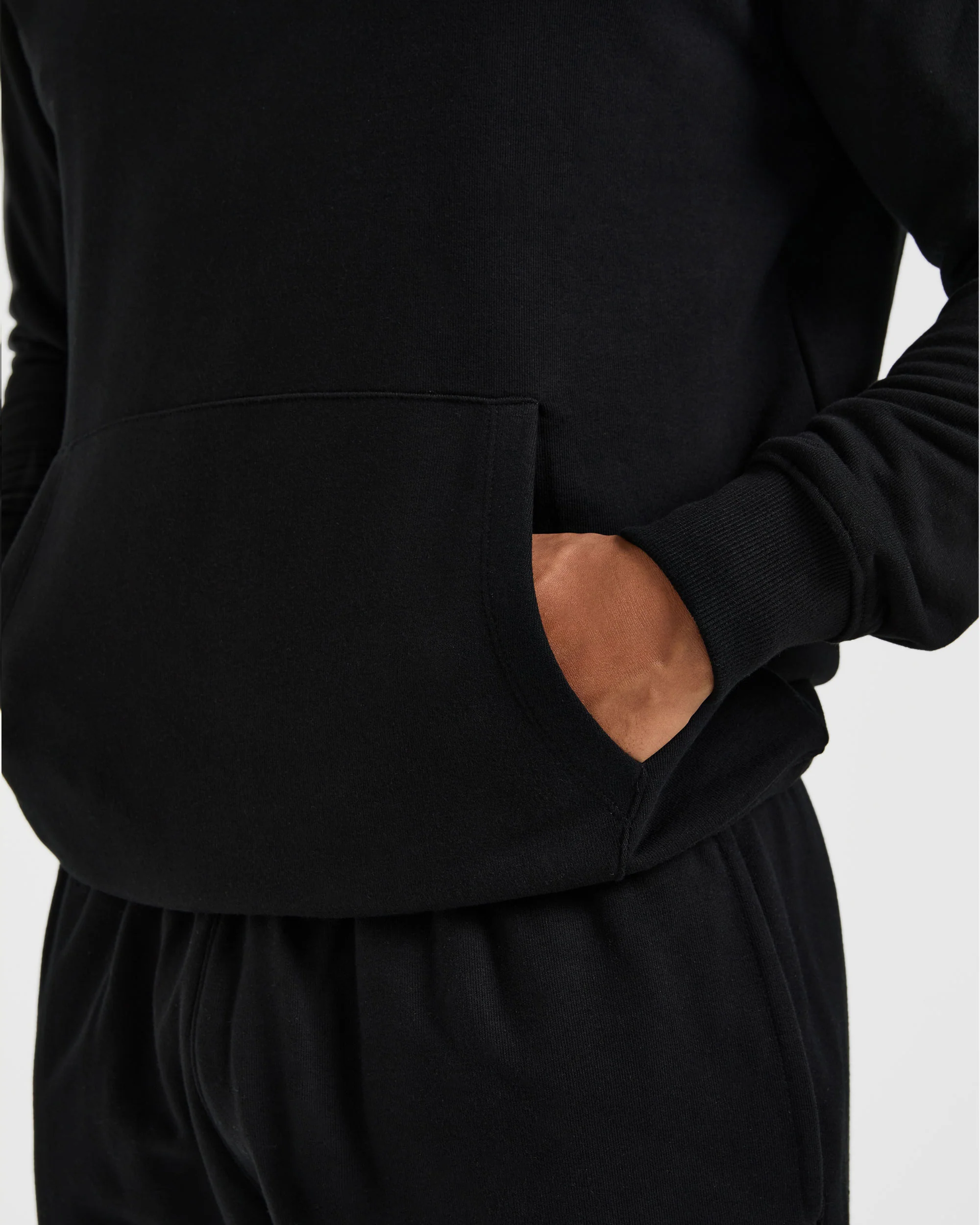 Essential Lightweight Hoodie - Black - Image 6