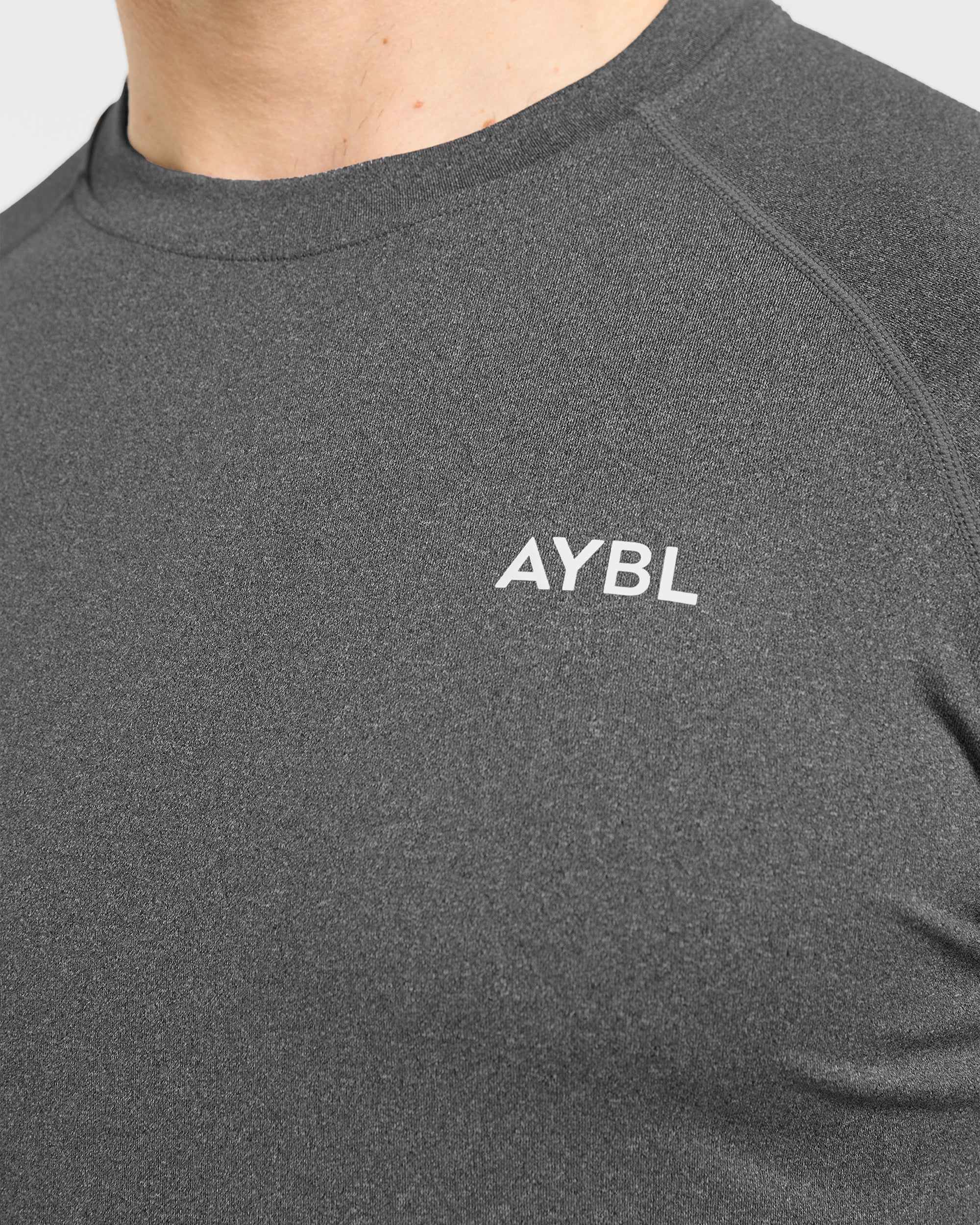 Essential Long Sleeve T Shirt - Grey Marl - Image 5