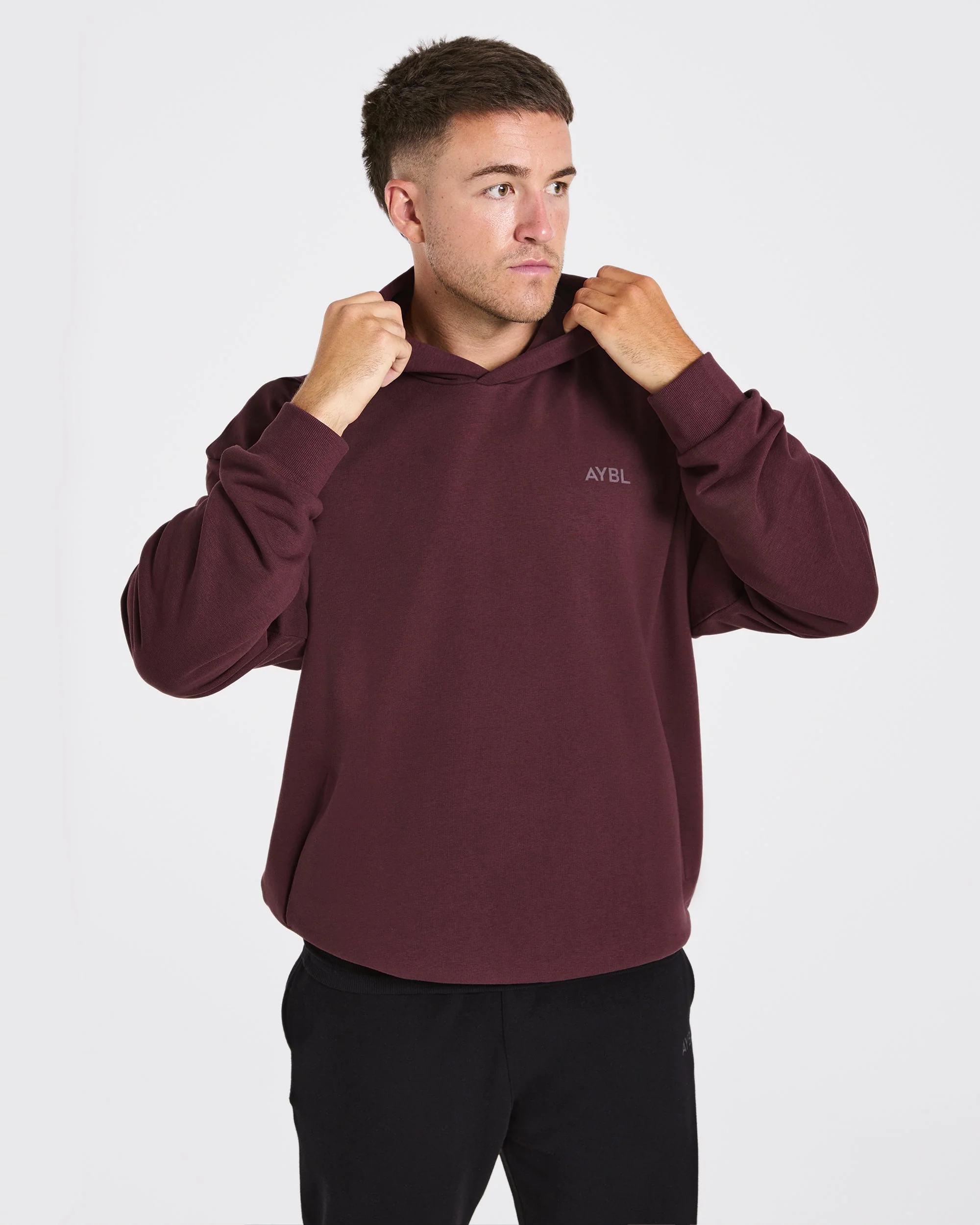 Essential Oversized Graphic Hoodie - Dusty Plum - Image 6