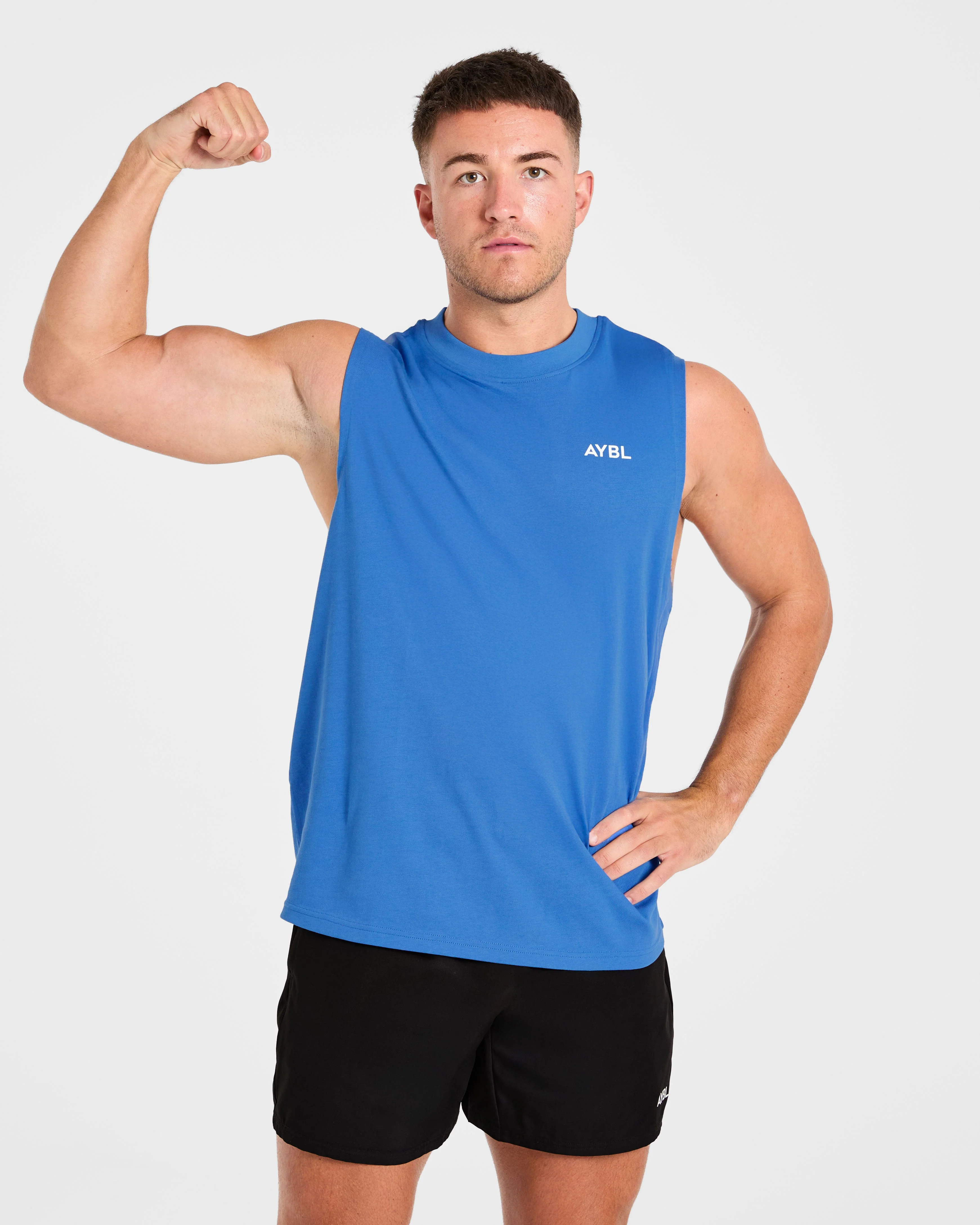 Essential Oversized Graphic Tank - Cobalt - Image 8