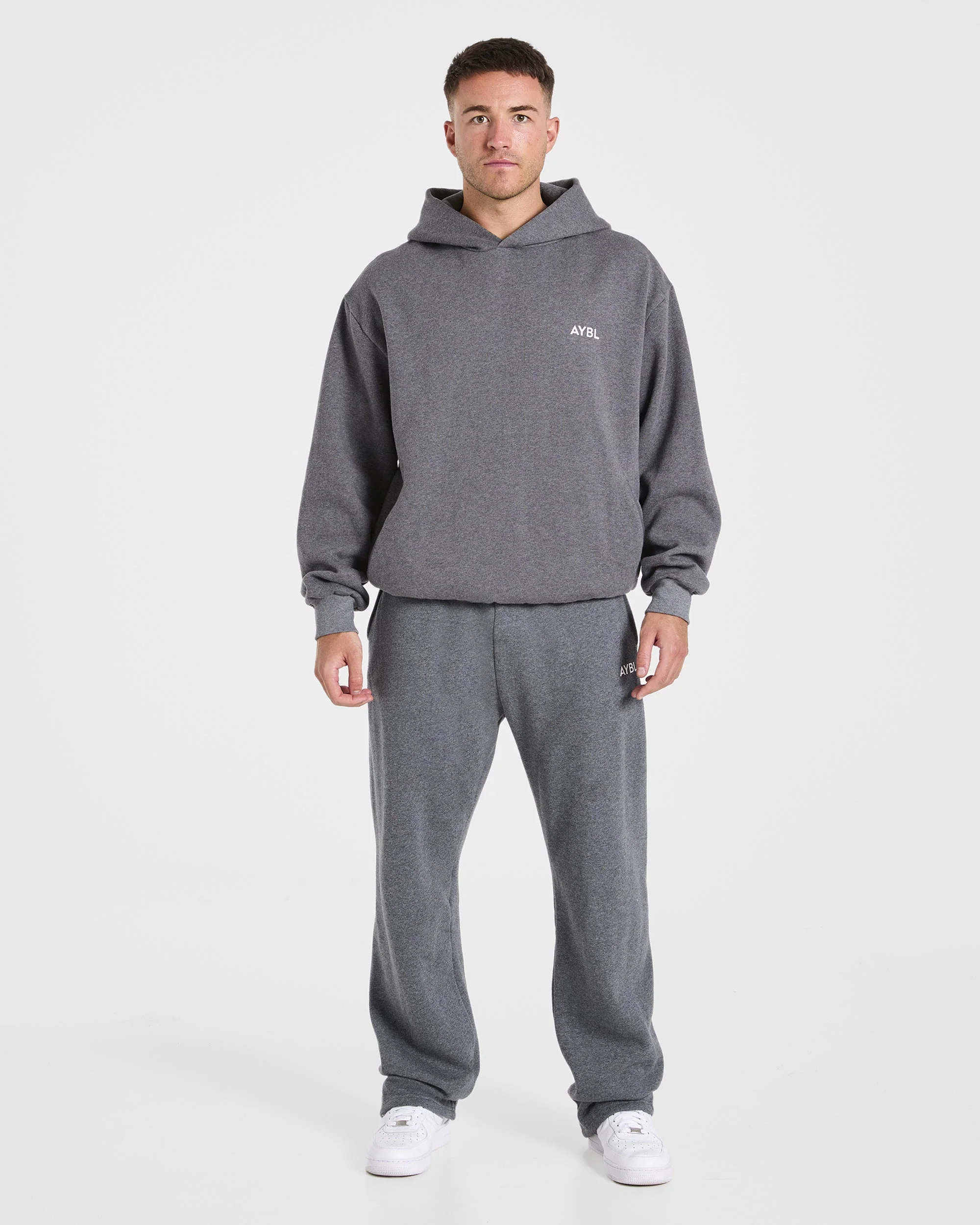 Essential Oversized Hoodie - Charcoal Marl - Image 3