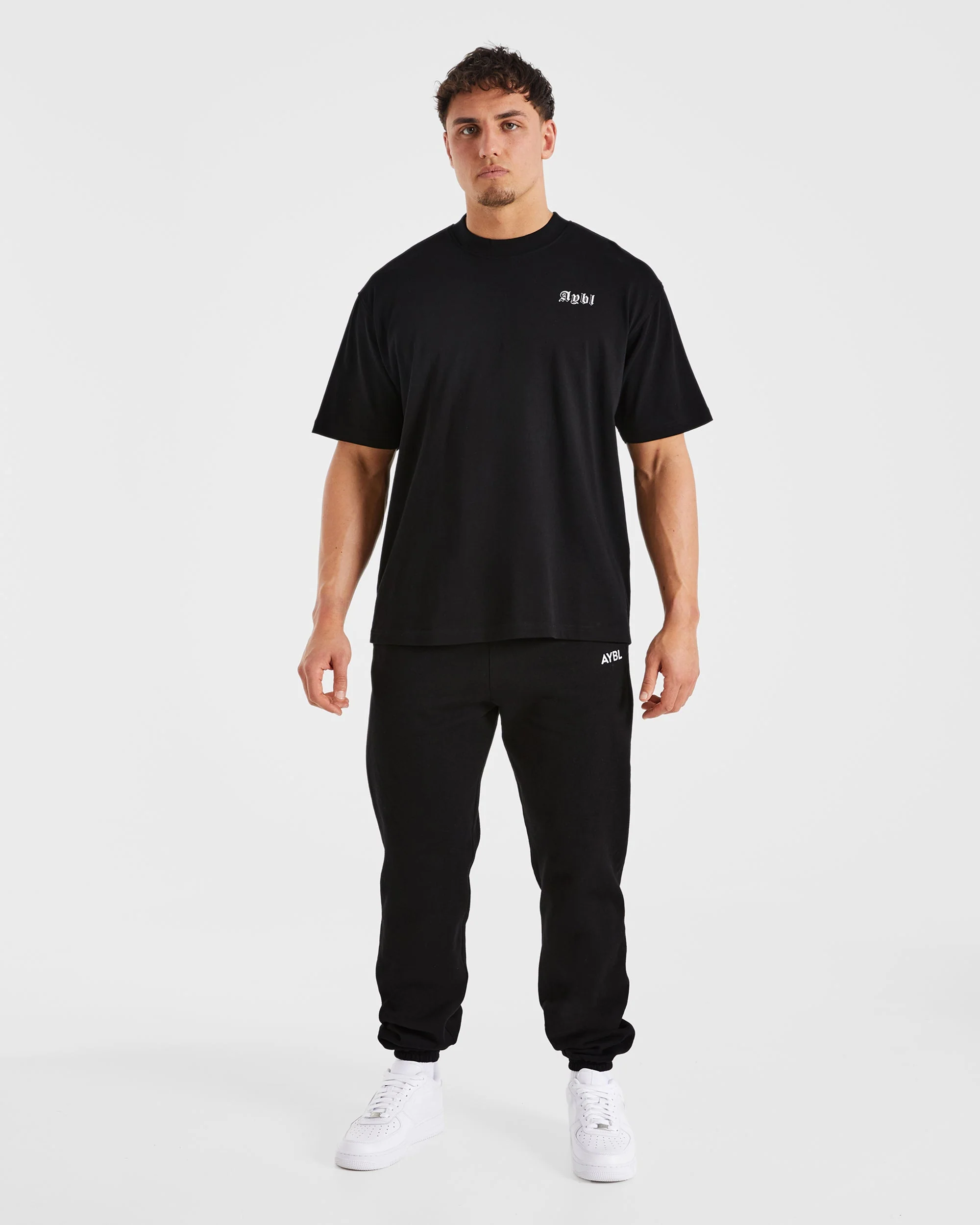 Essential Oversized Joggers - Black - Image 3