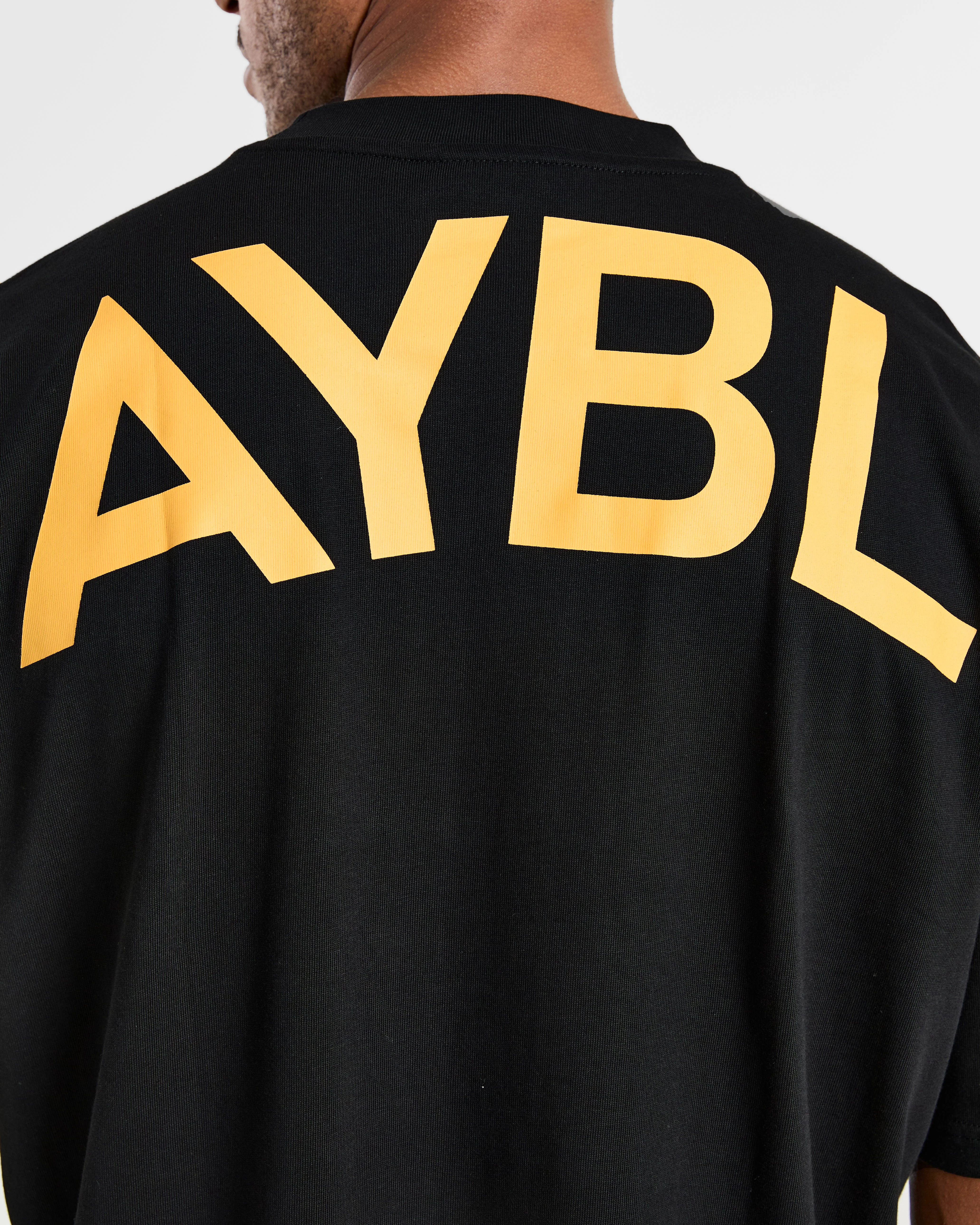 Essential Oversized T Shirt - Black/Mango Yellow - Image 5