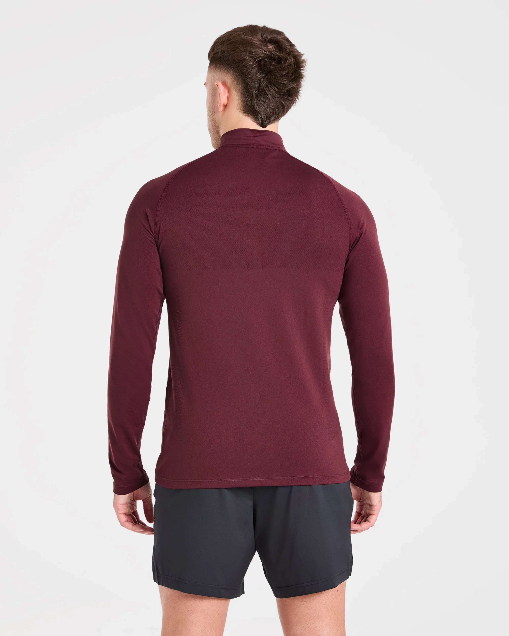Essential Seamless 1/4 Zip Pullover - Dusty Plum - Image 2