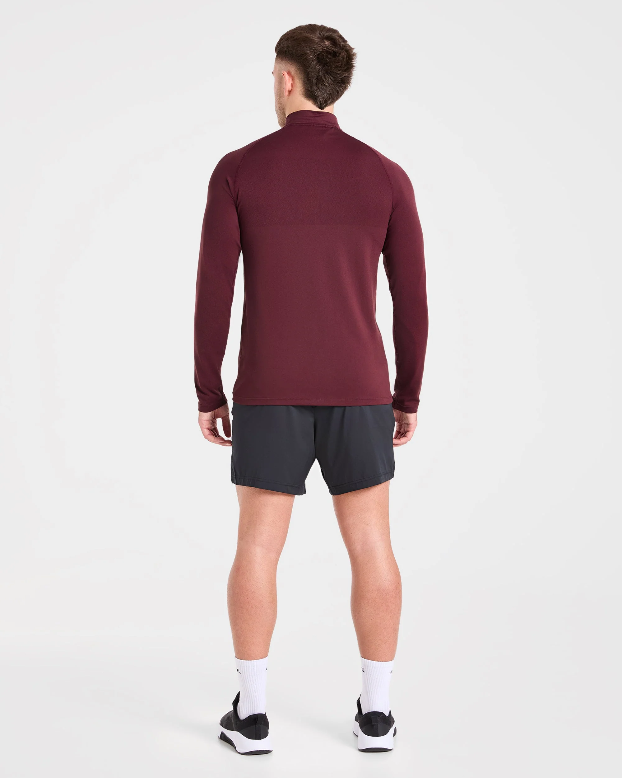Essential Seamless 1/4 Zip Pullover - Dusty Plum - Image 4