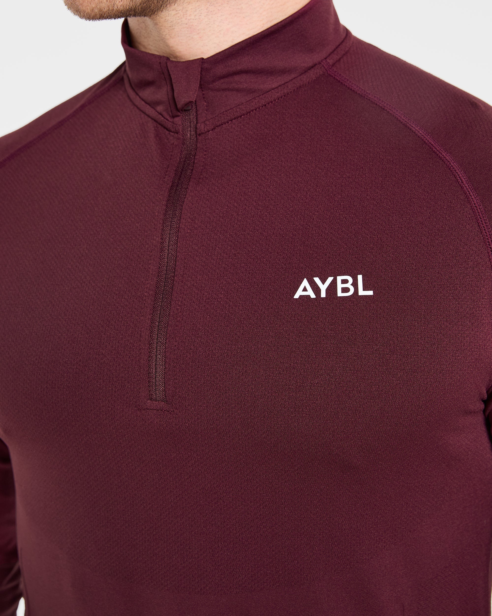 Essential Seamless 1/4 Zip Pullover - Dusty Plum - Image 6