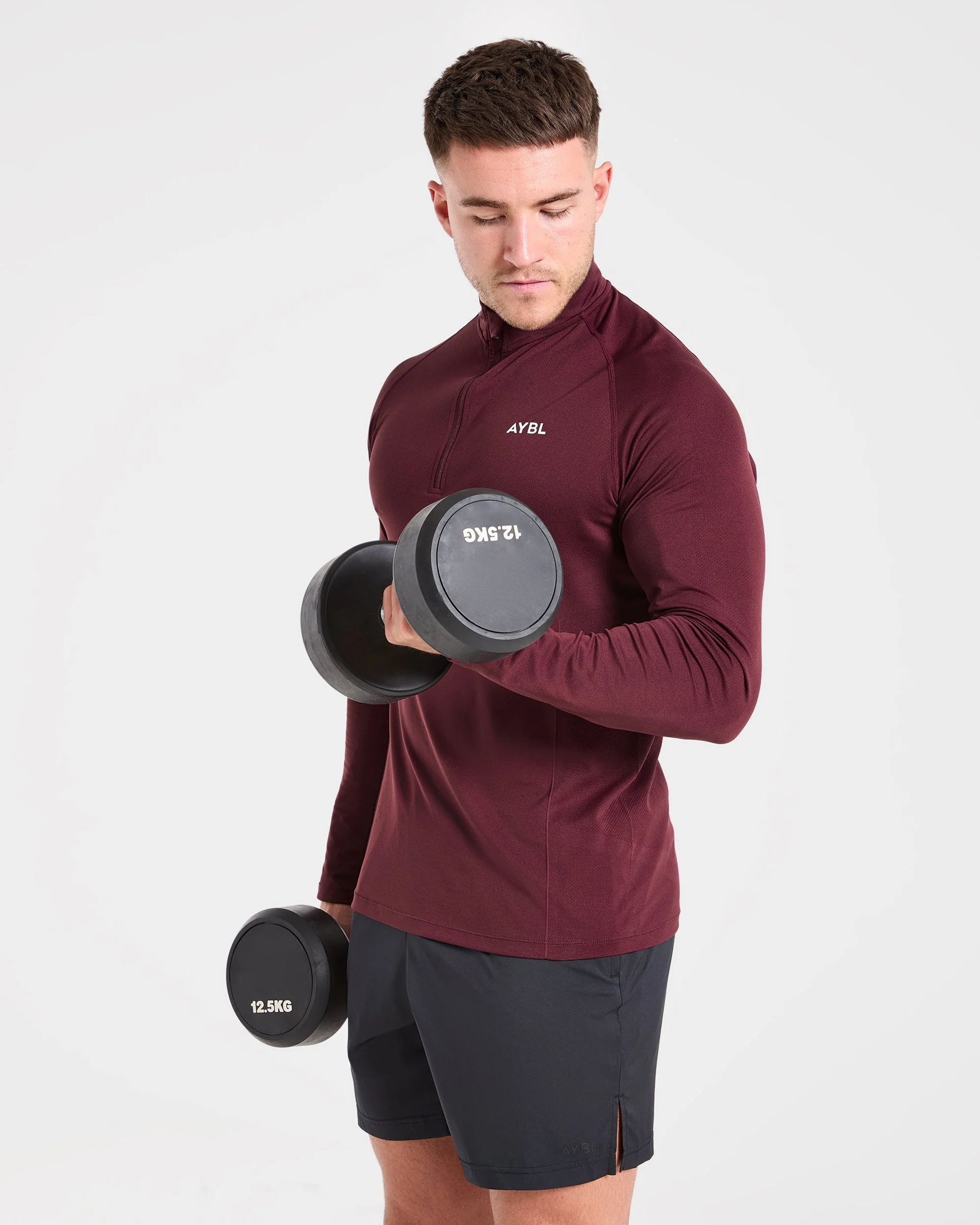 Essential Seamless 1/4 Zip Pullover - Dusty Plum - Image 8