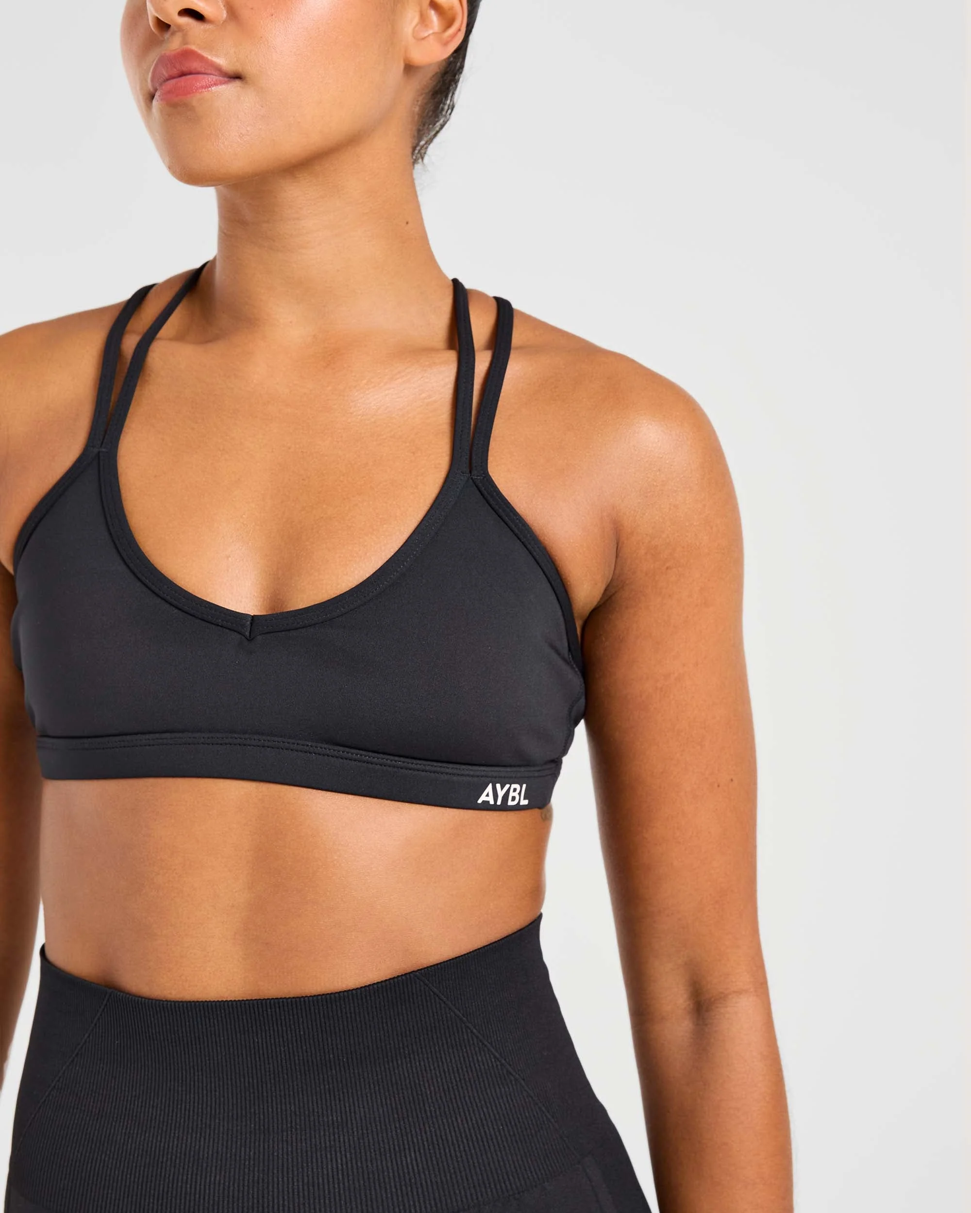 Essential Strappy Sports Bra - Black - Image 5