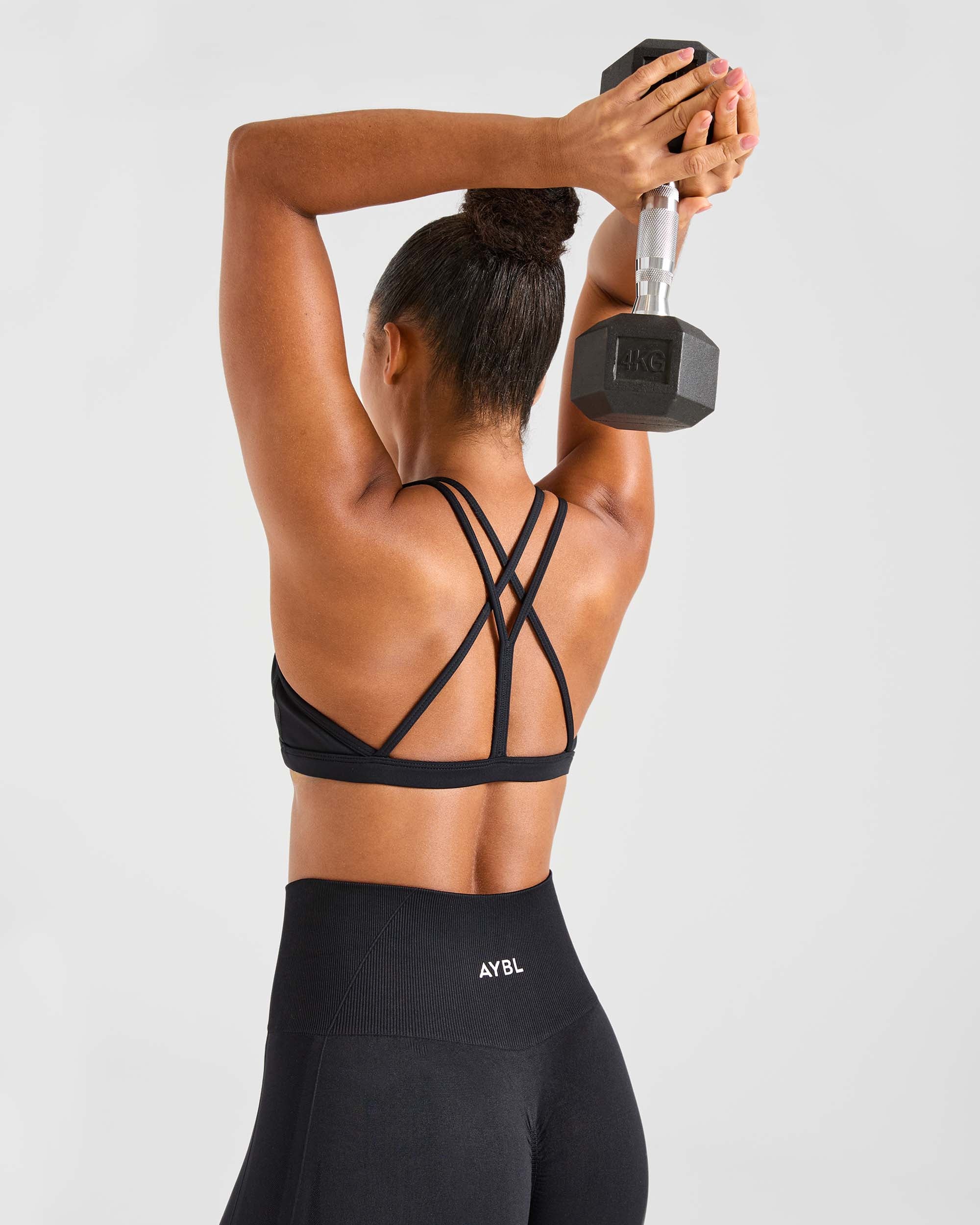 Essential Strappy Sports Bra - Black - Image 8