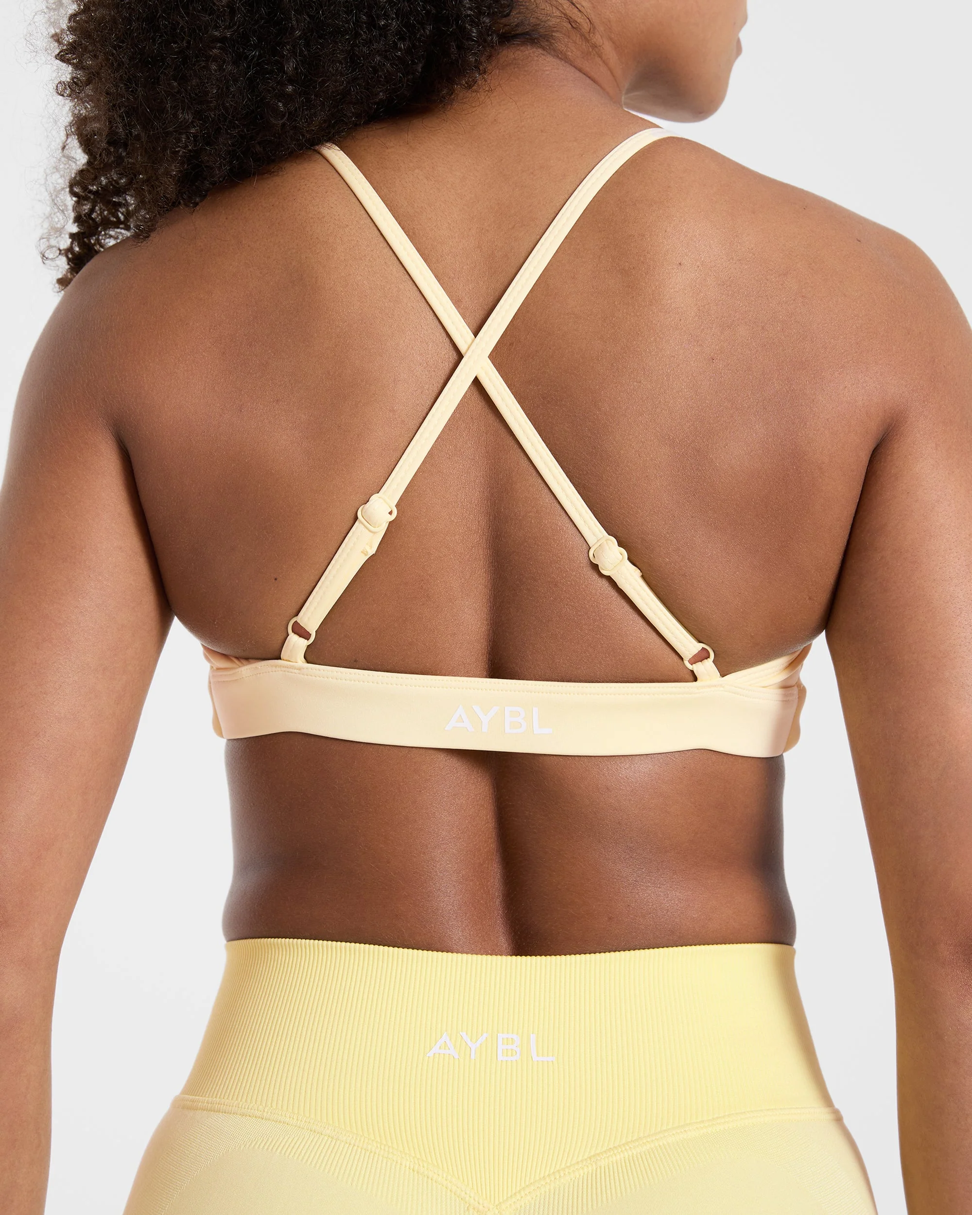 Essential Twist Crossback Sports Bra - Yellow - Image 6