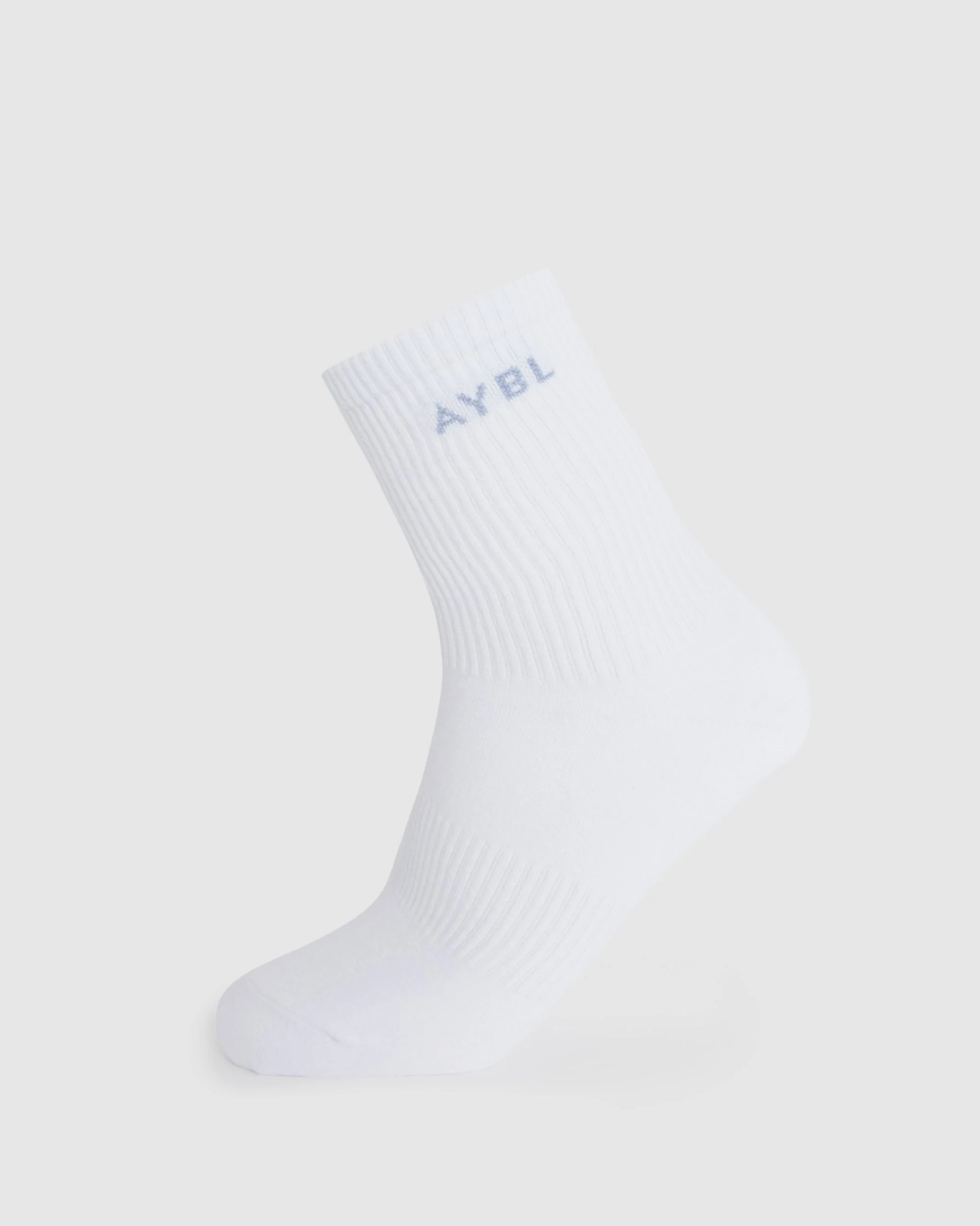 Everyday Crew Socks (3 Pack) - Slate Blue/Light Blue/White - Image 3