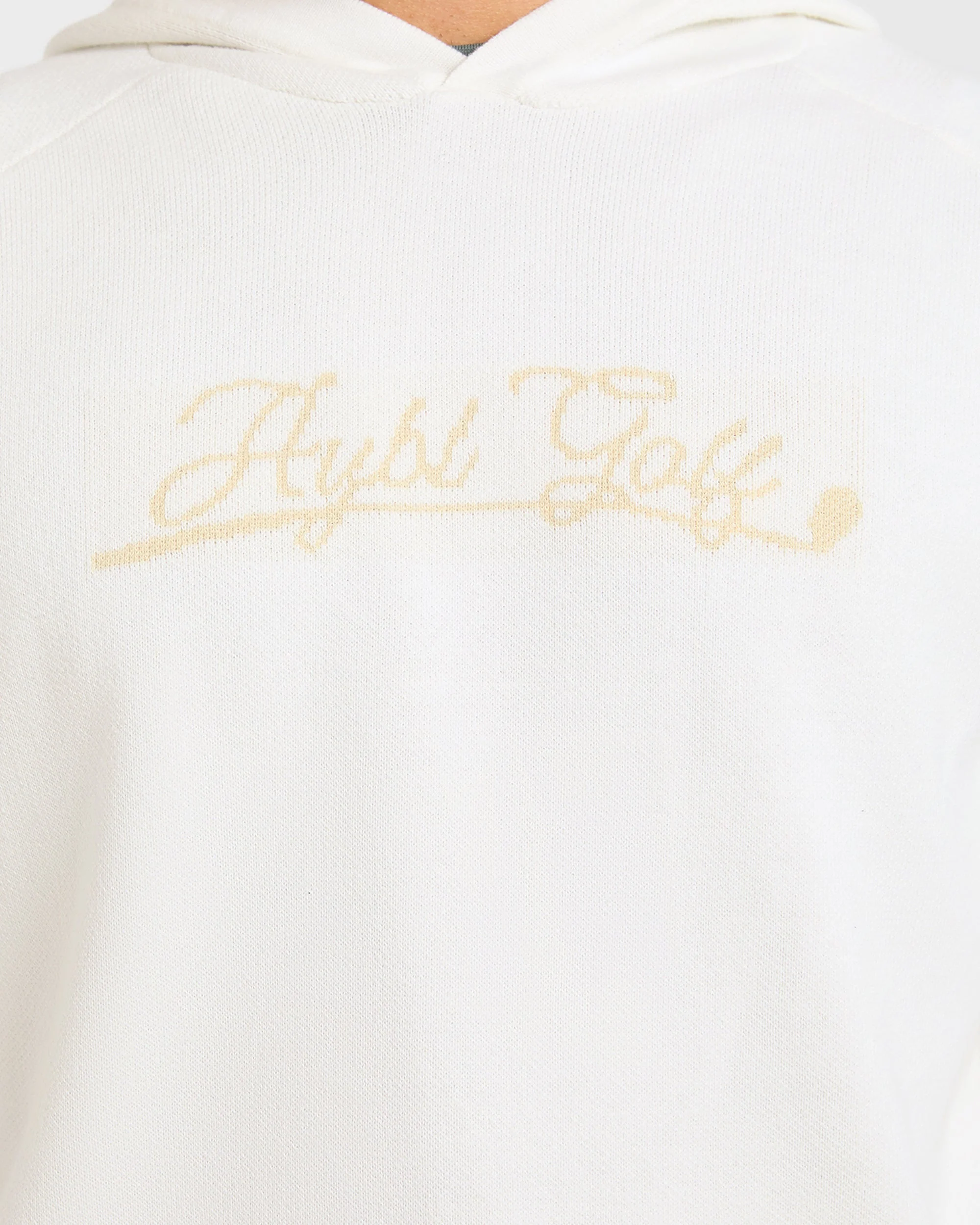 Golf Club Knitted Hoodie - Off White - Image 5