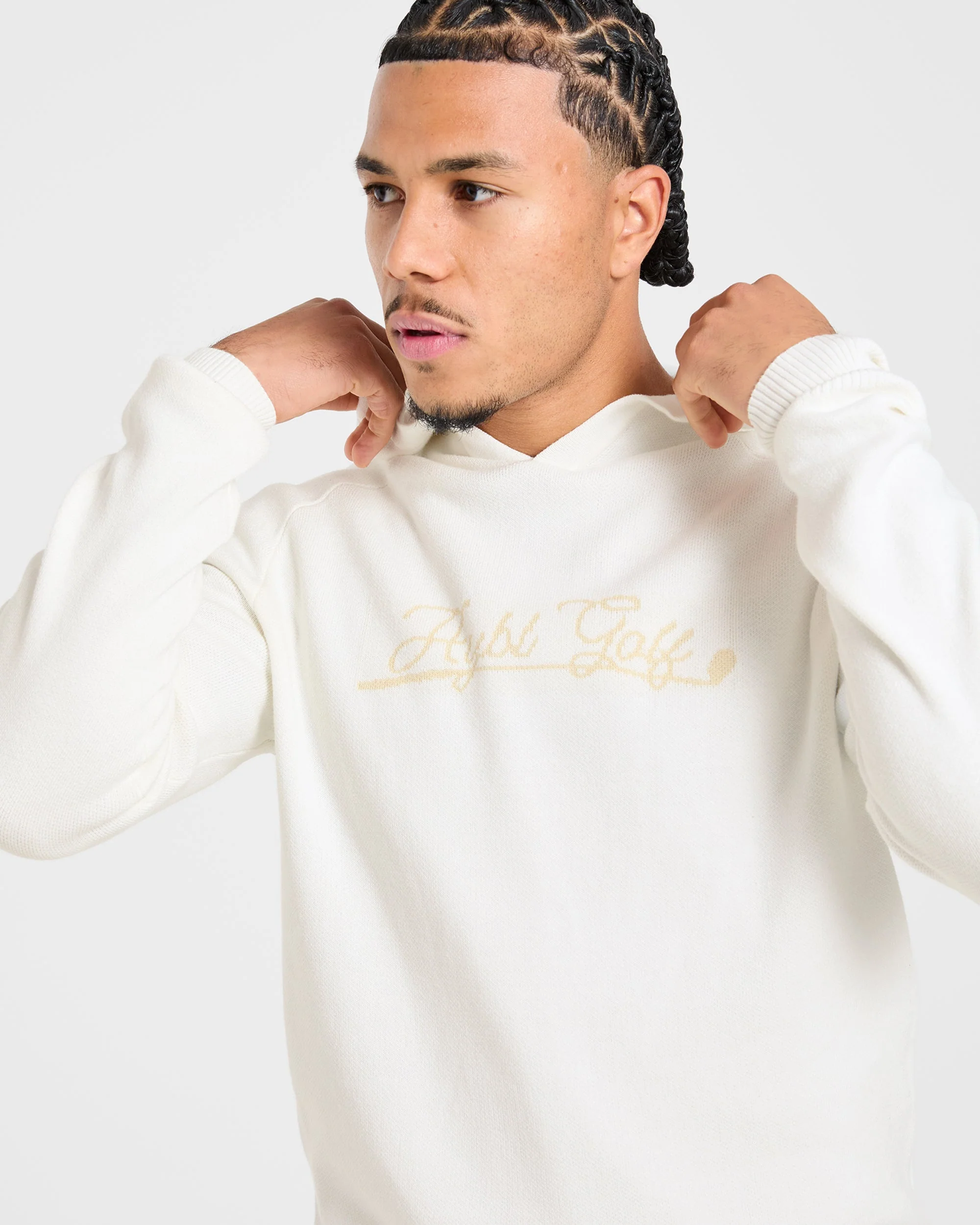 Golf Club Knitted Hoodie - Off White - Image 8