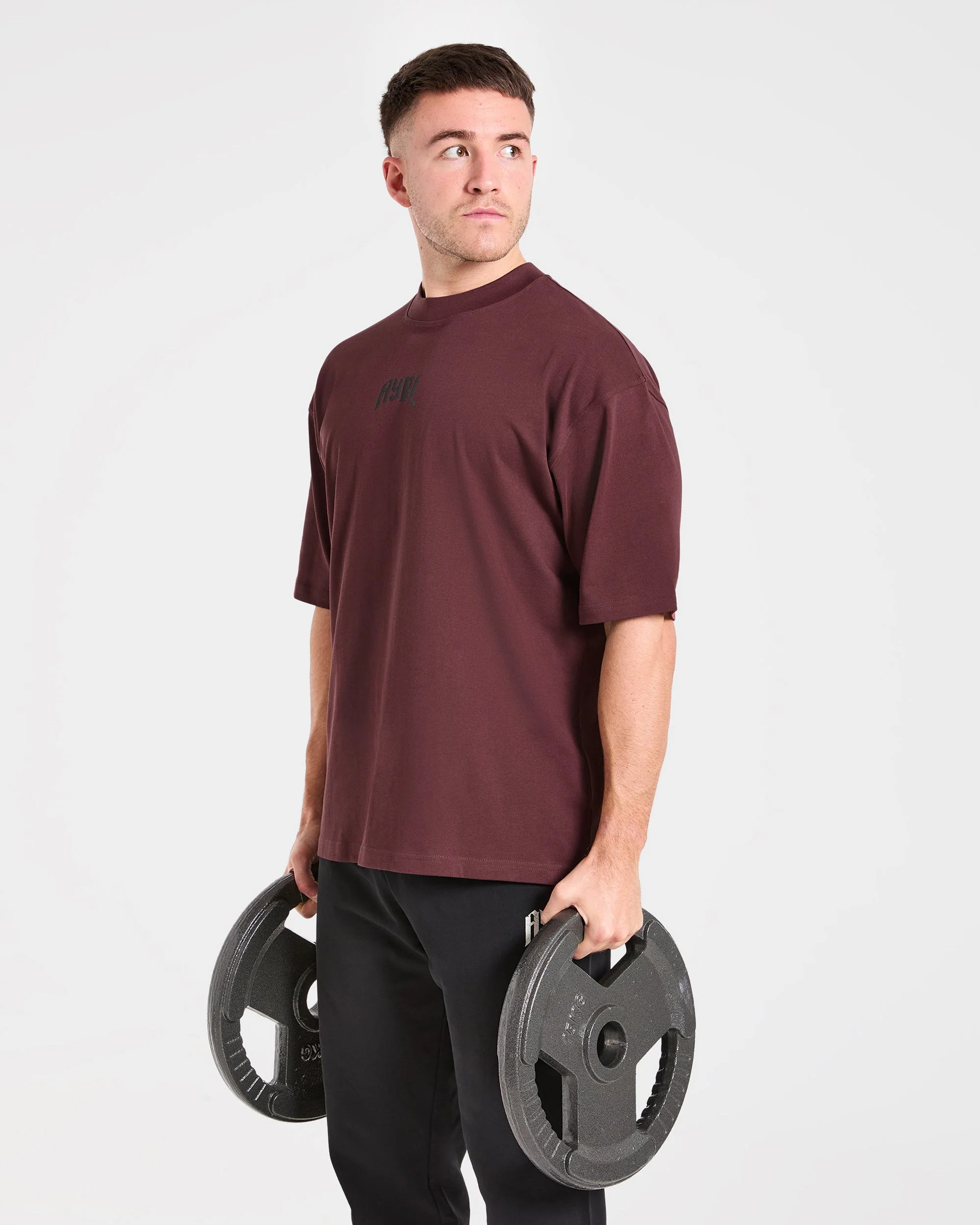Heavy Lifting Gothic Oversized T Shirt - Dusty Plum/Black - Image 7