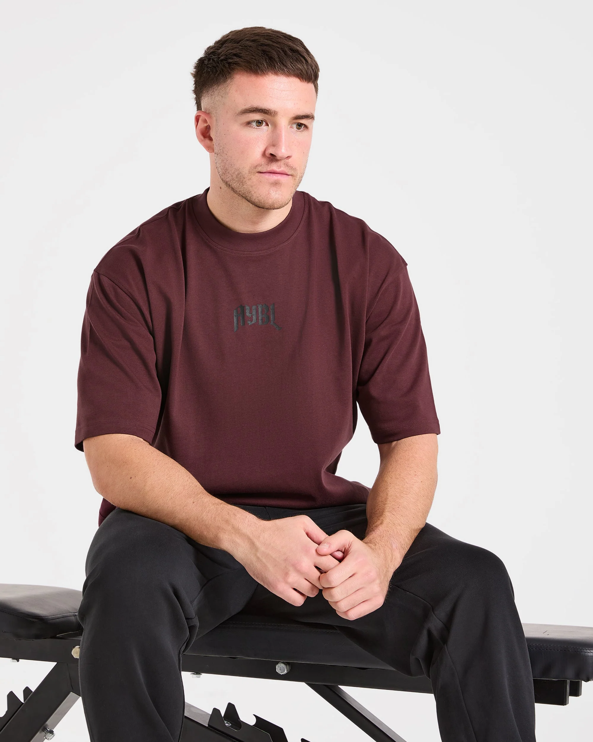 Heavy Lifting Gothic Oversized T Shirt - Dusty Plum/Black - Image 8