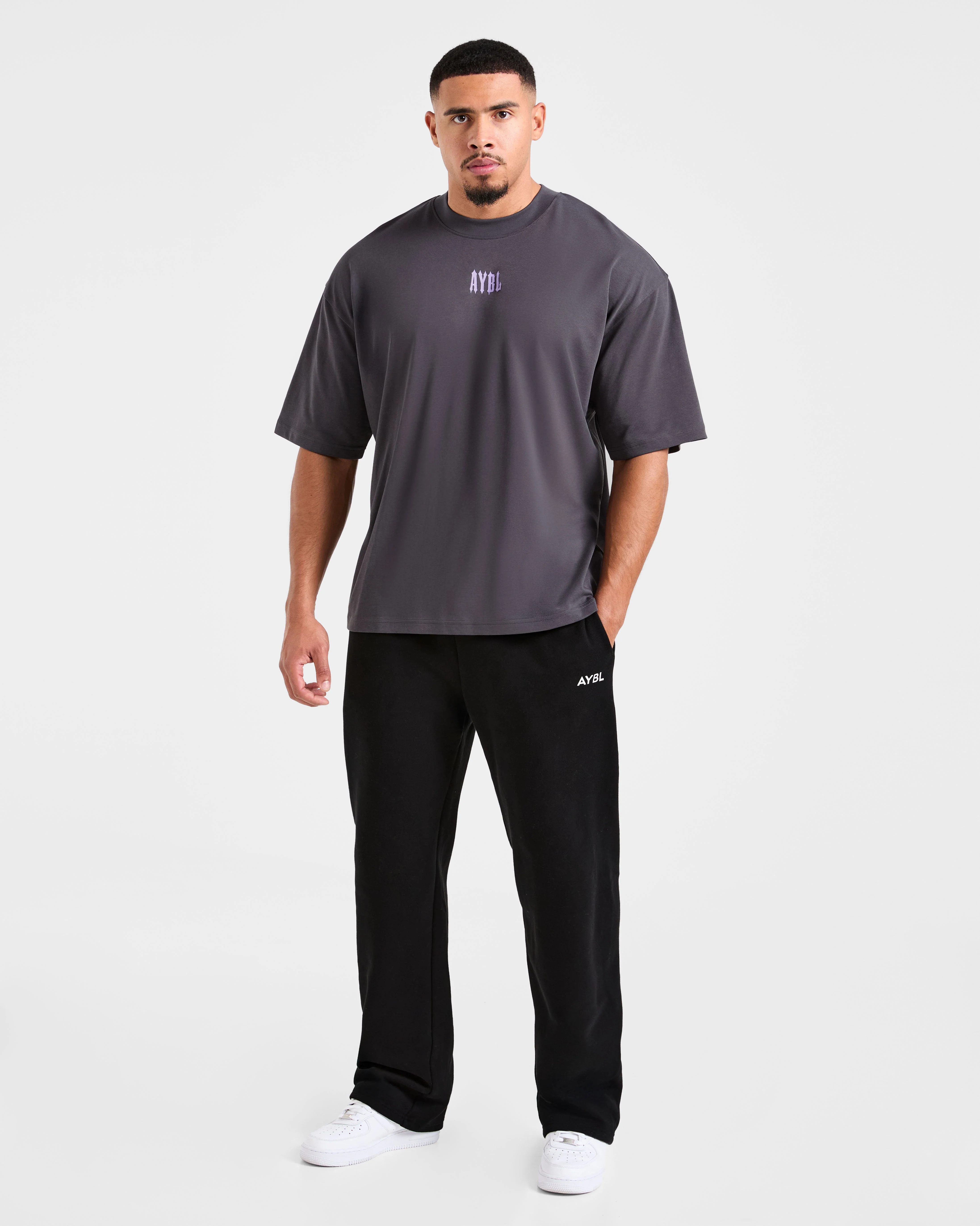 Hunt Your Goals Oversized T Shirt - Deep Charcoal - Image 3