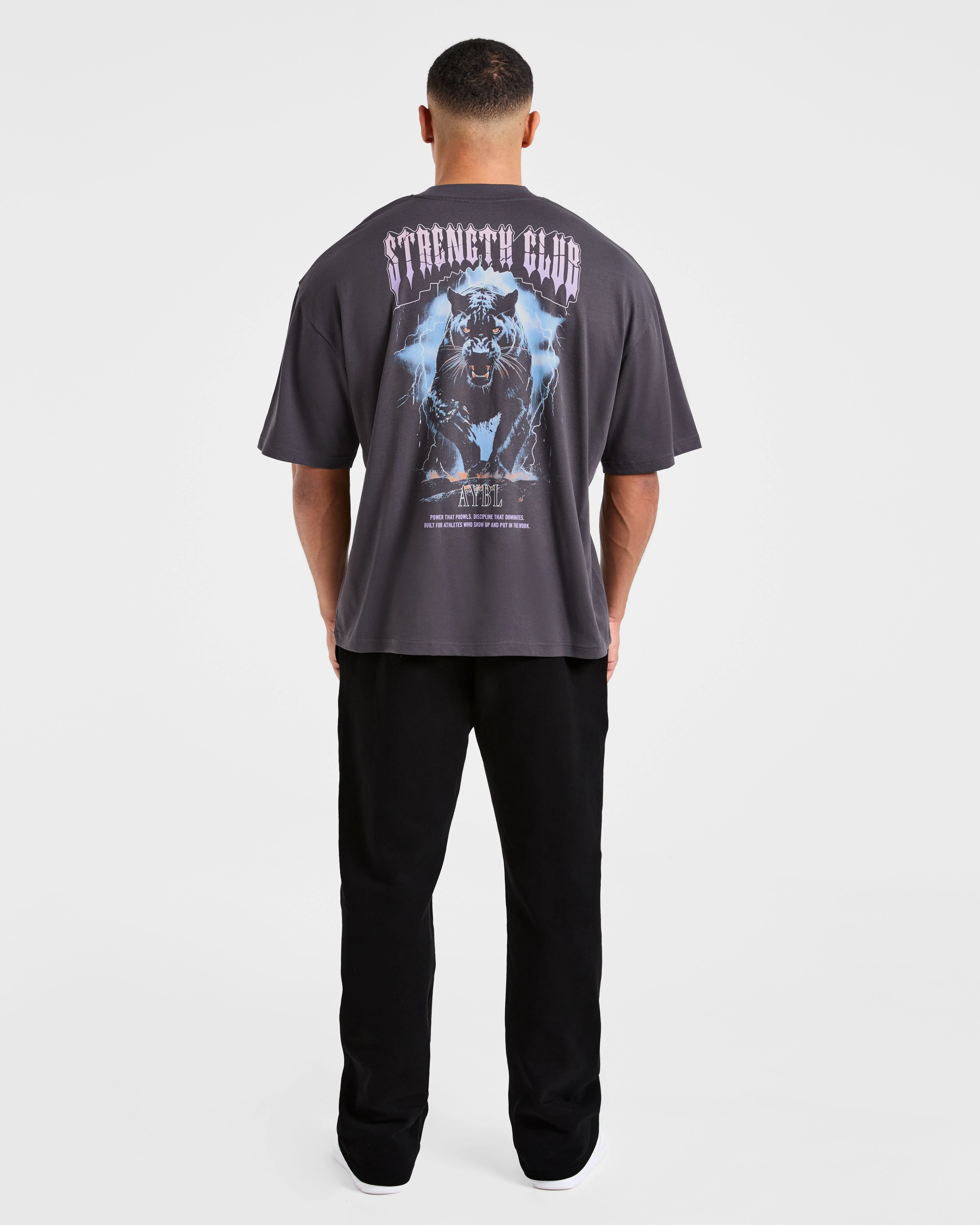 Hunt Your Goals Oversized T Shirt - Deep Charcoal - Image 4