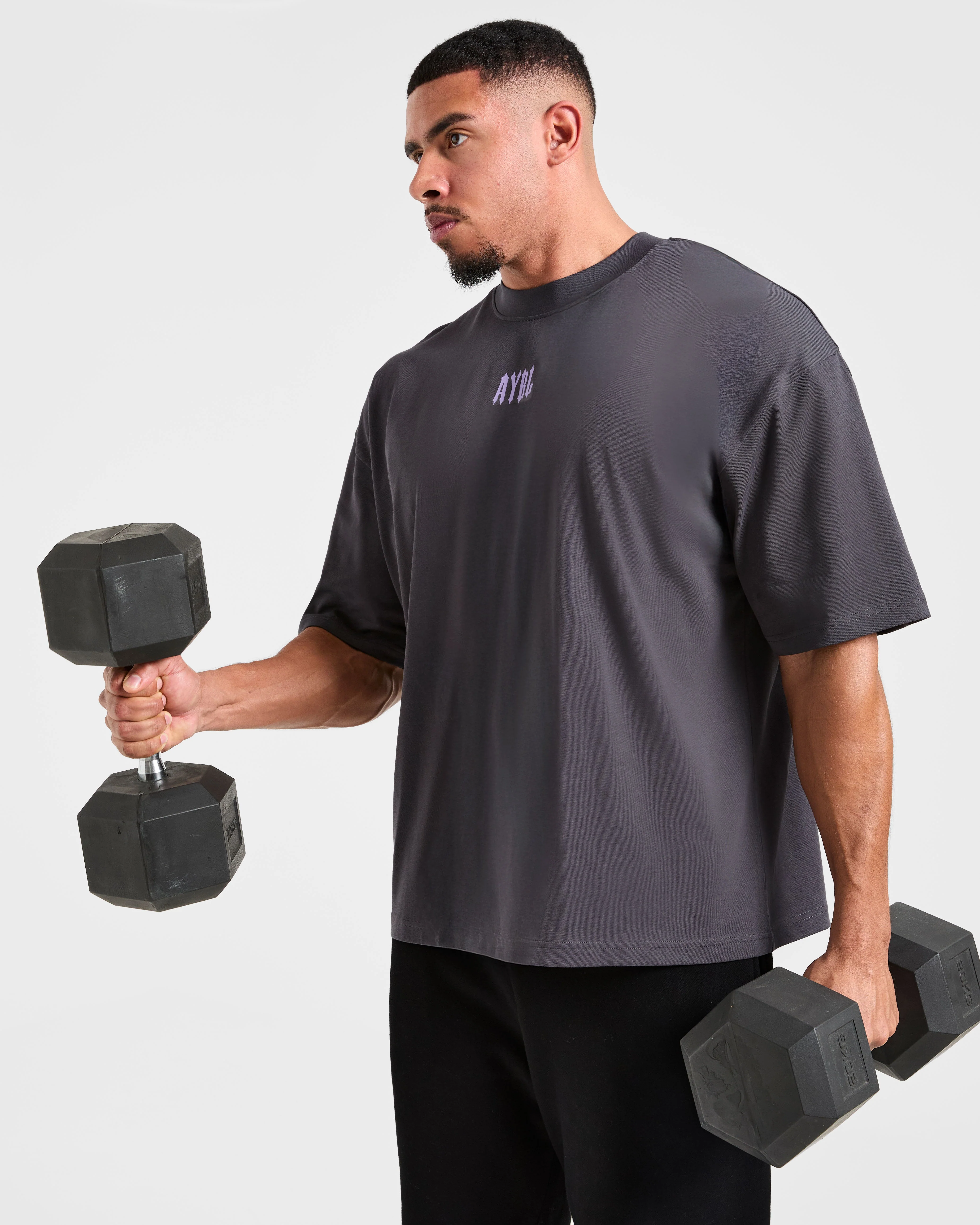 Hunt Your Goals Oversized T Shirt - Deep Charcoal - Image 7