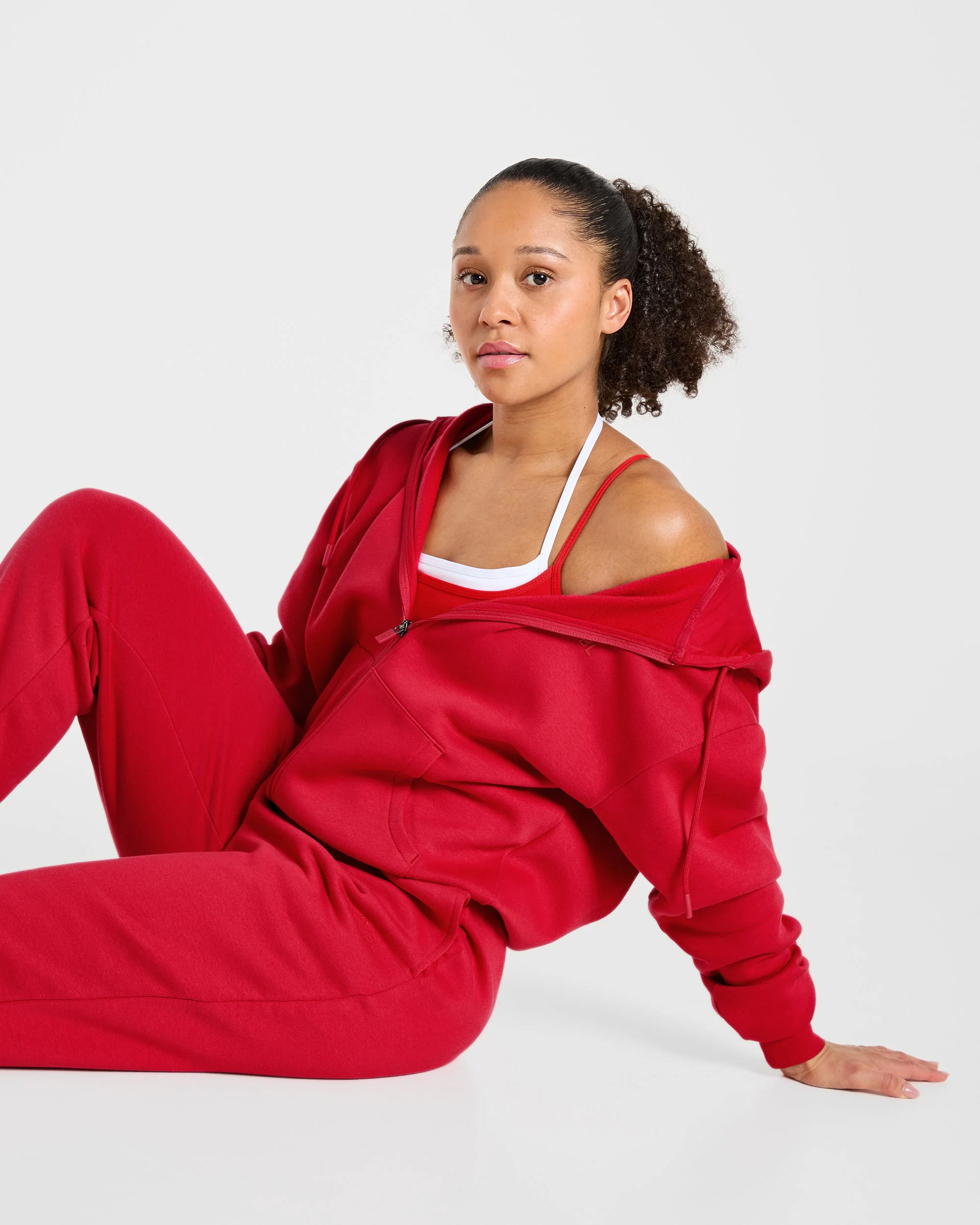 Lifestyle Oversized Joggers - Red - Image 8