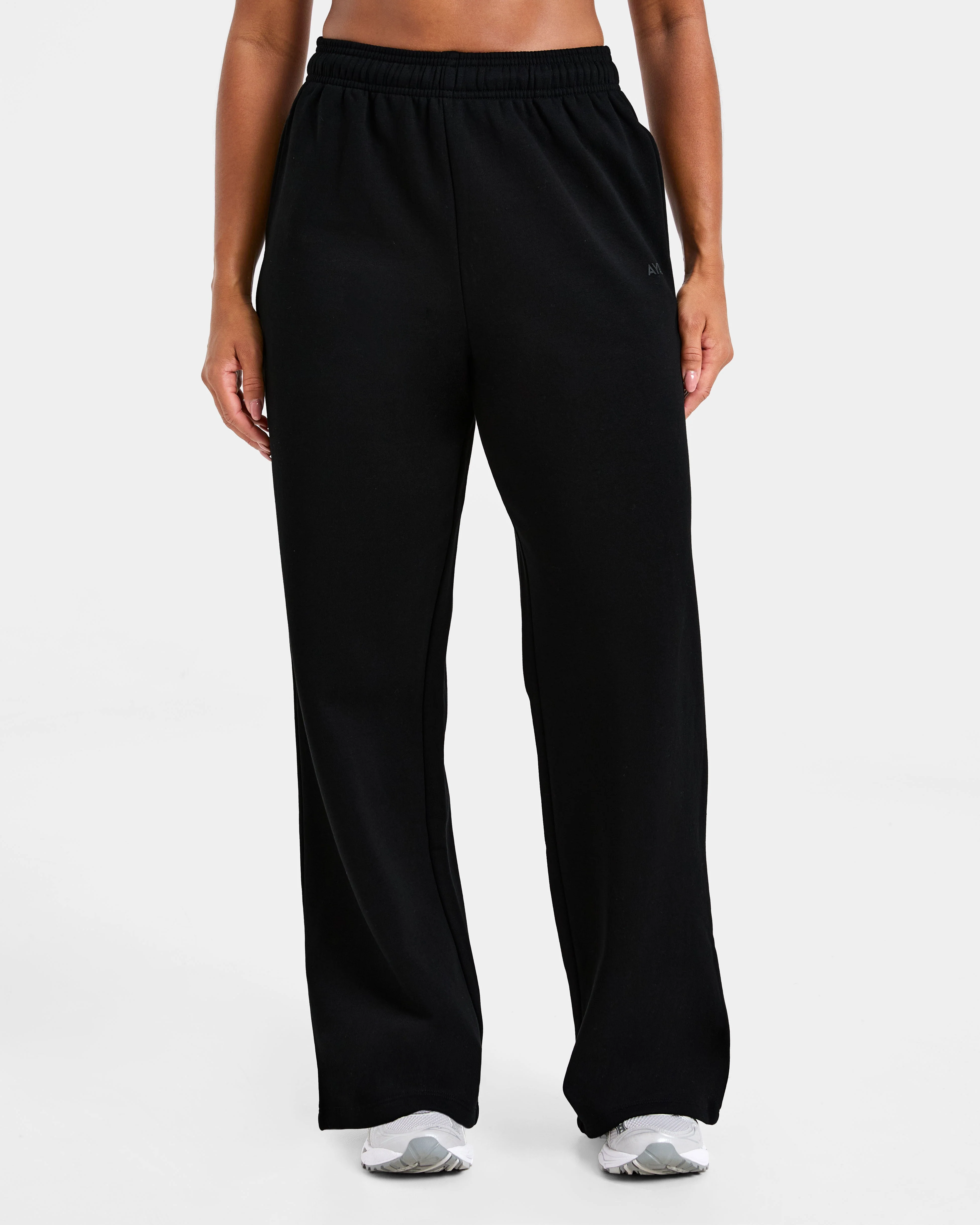 Lifestyle Oversized Straight Leg Joggers - Black