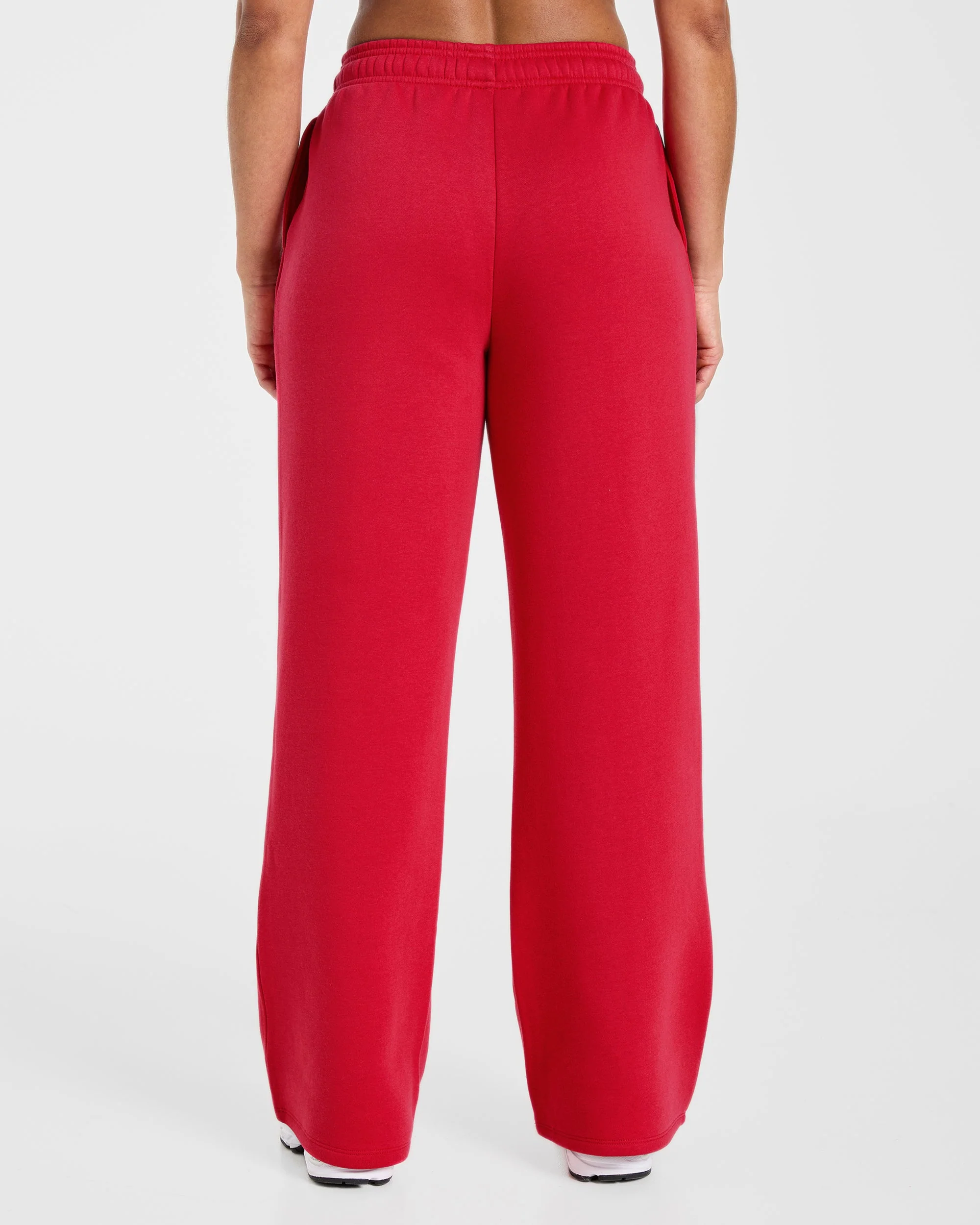 Lifestyle Oversized Straight Leg Joggers - Red - Image 2