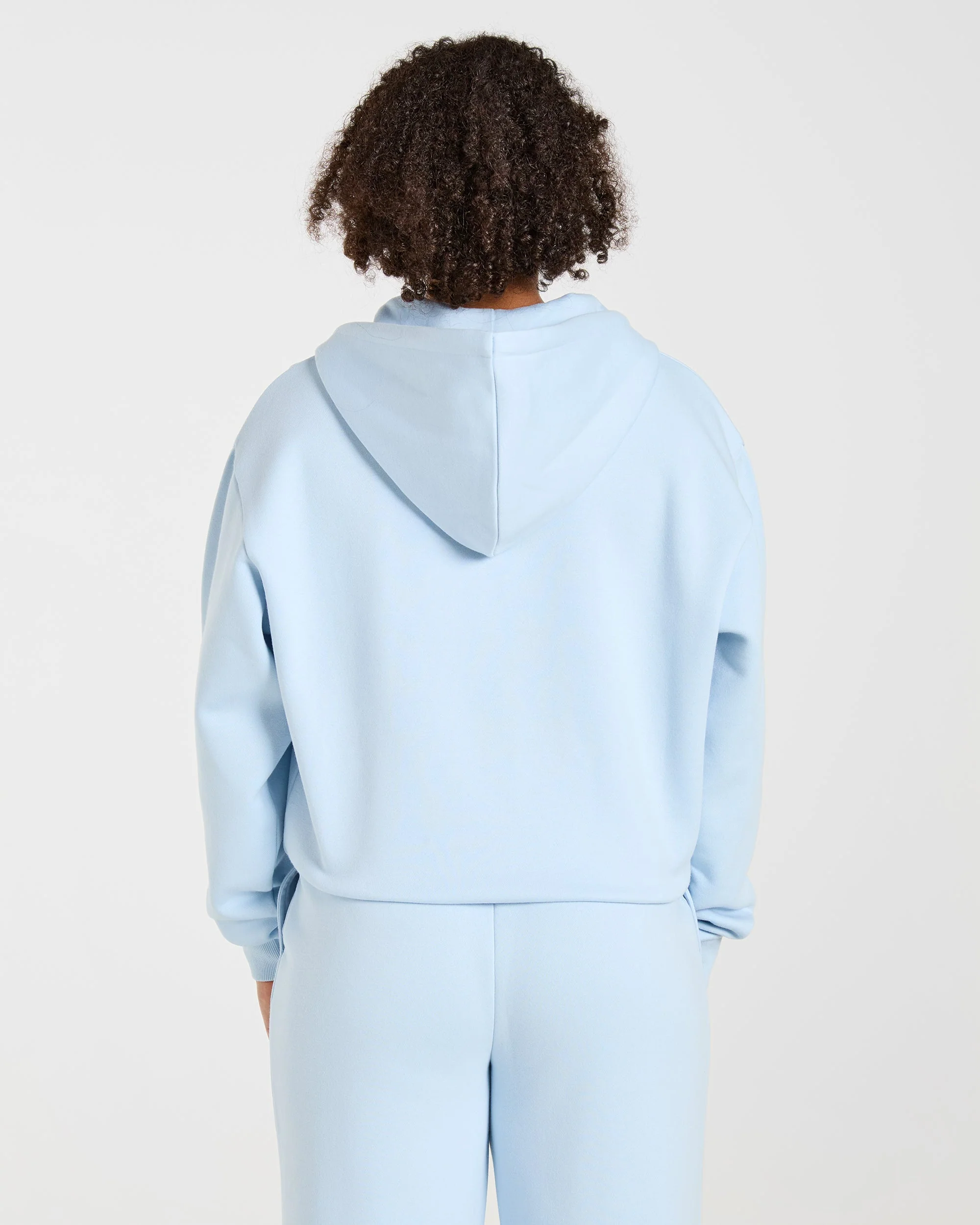 Lifestyle Oversized Zip Up Hoodie - Spring Blue - Image 2