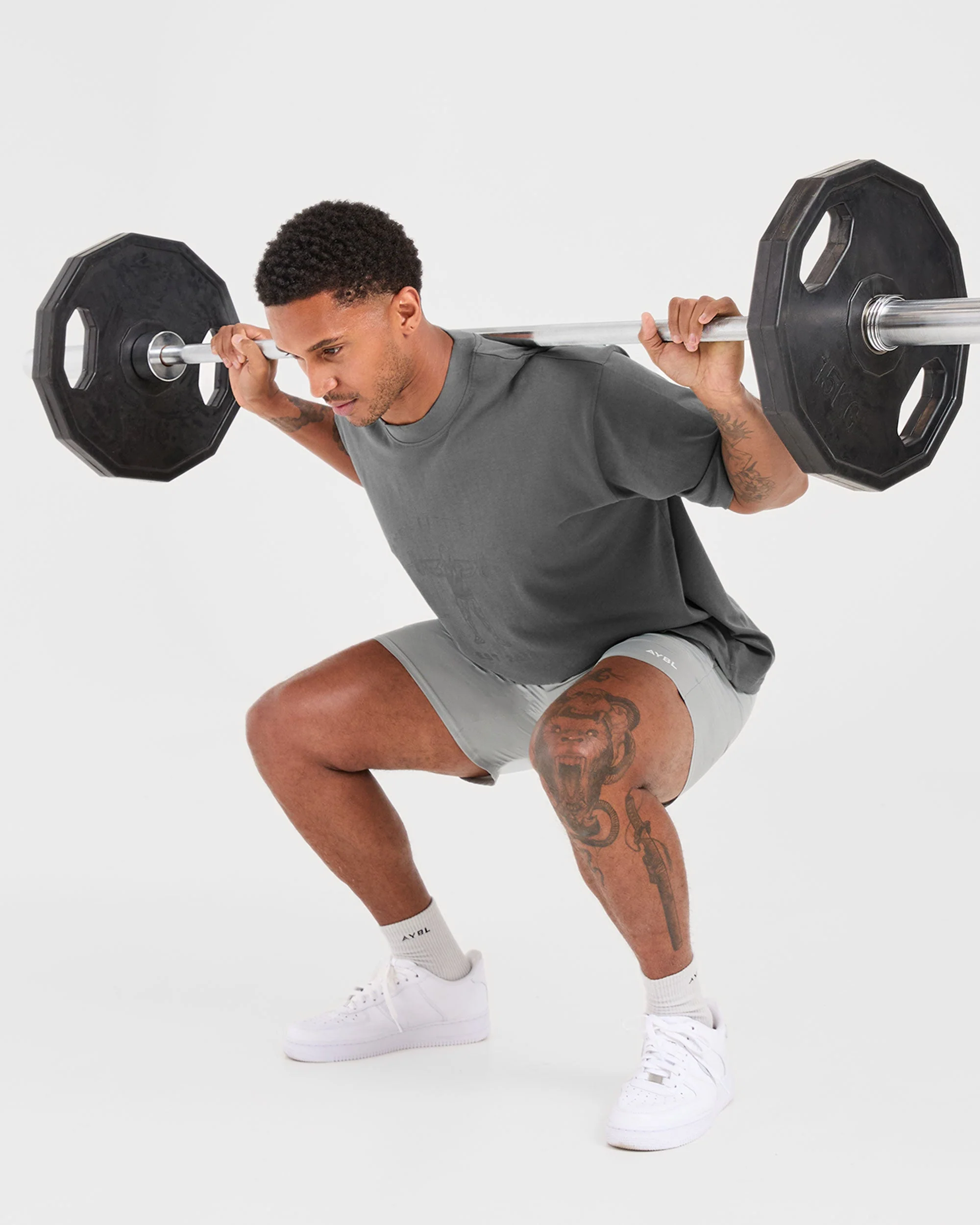 Lift Club Oversized T Shirt - Charcoal - Image 8