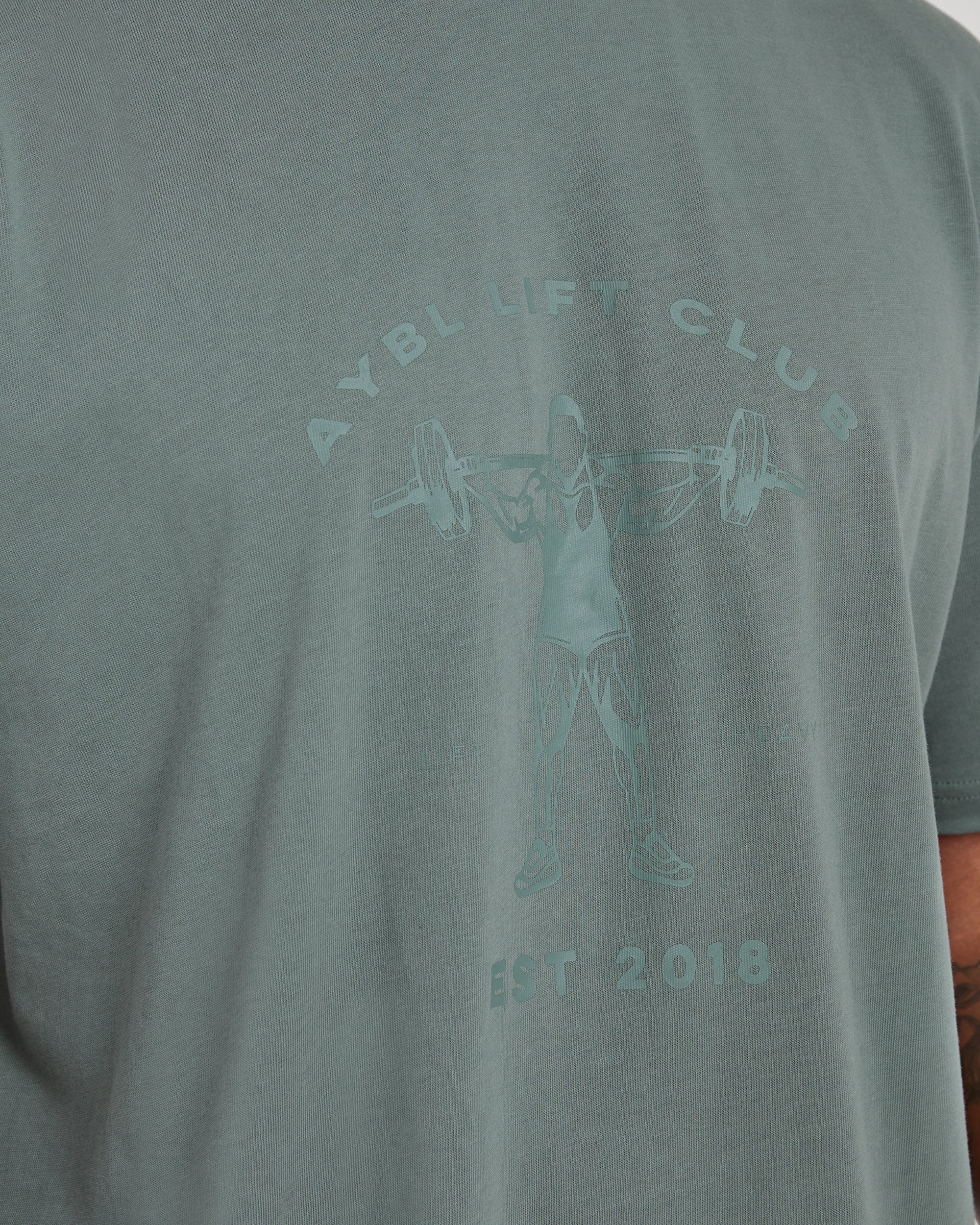 Lift Club Oversized T Shirt - Vintage Sage - Image 13