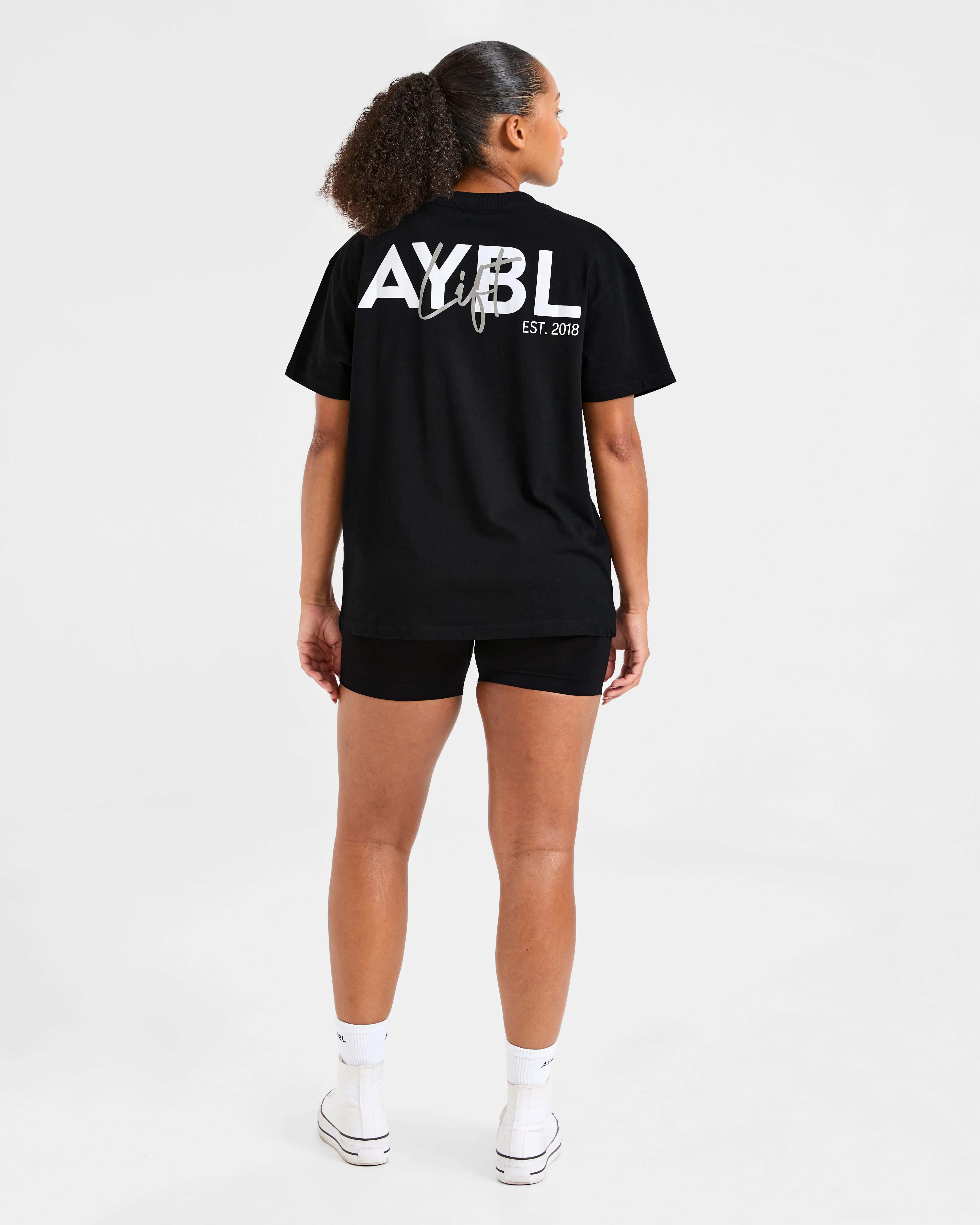 Lift Graphic Oversized T Shirt - Black - Image 4