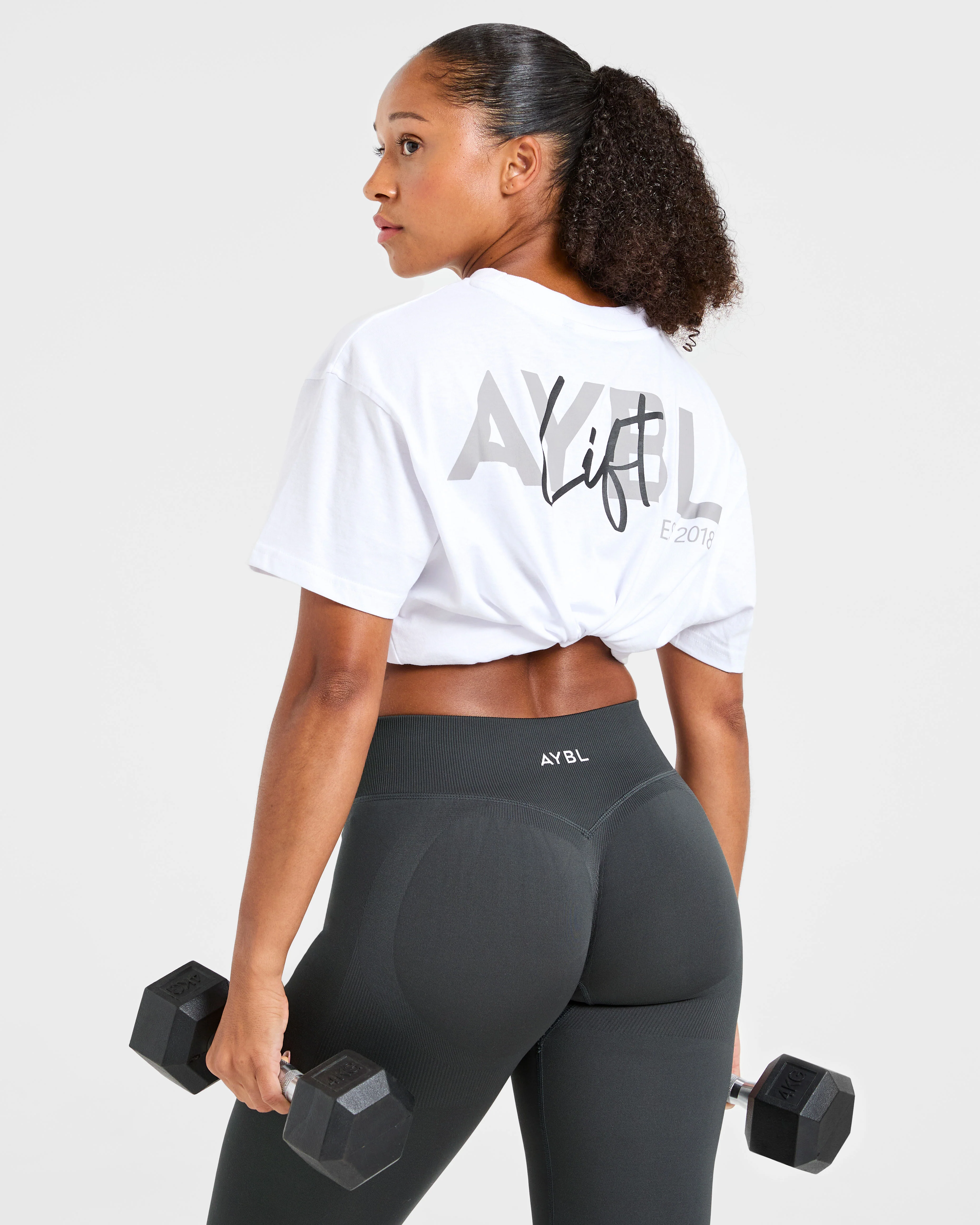 Lift Graphic Oversized T Shirt - White - Image 8