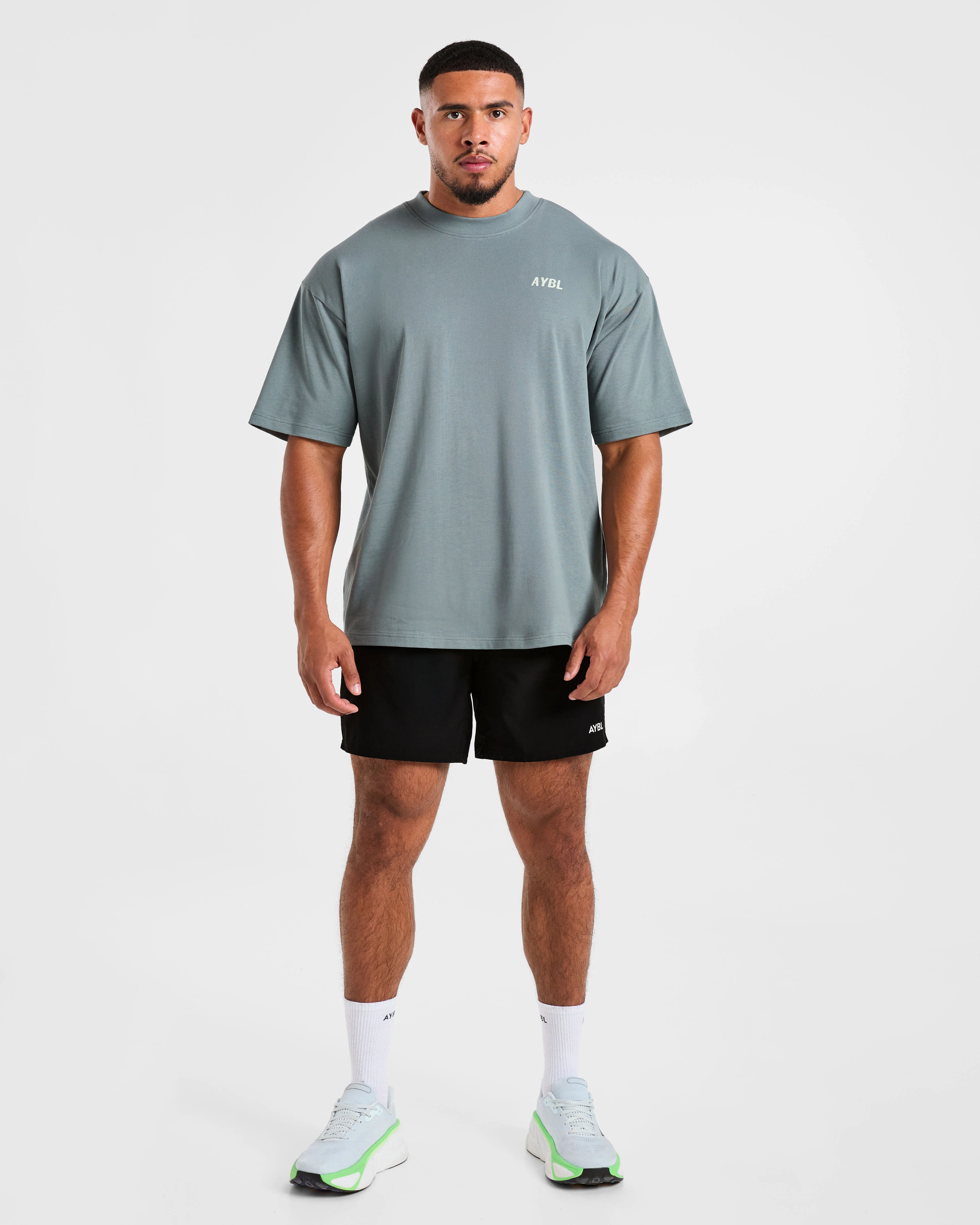 Lift Heavy Oversized T Shirt - Slate Blue - Image 3
