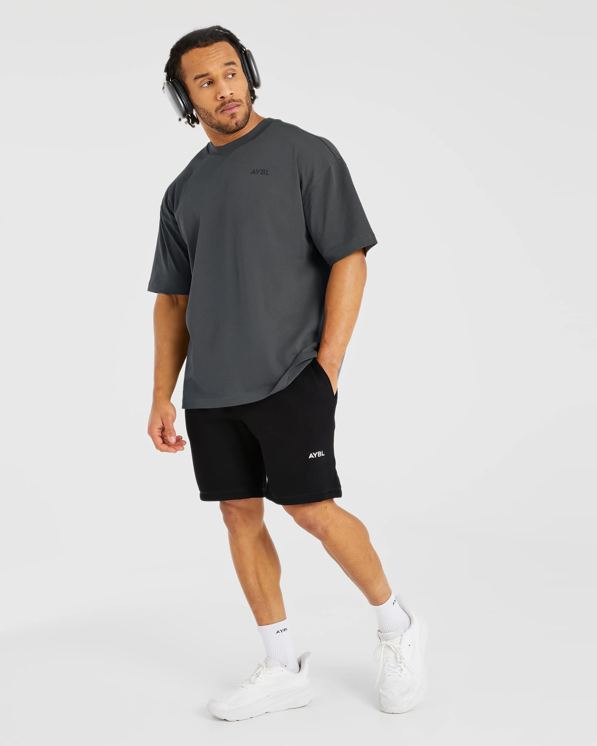 Essential Oversized T Shirt - Charcoal - Image 7