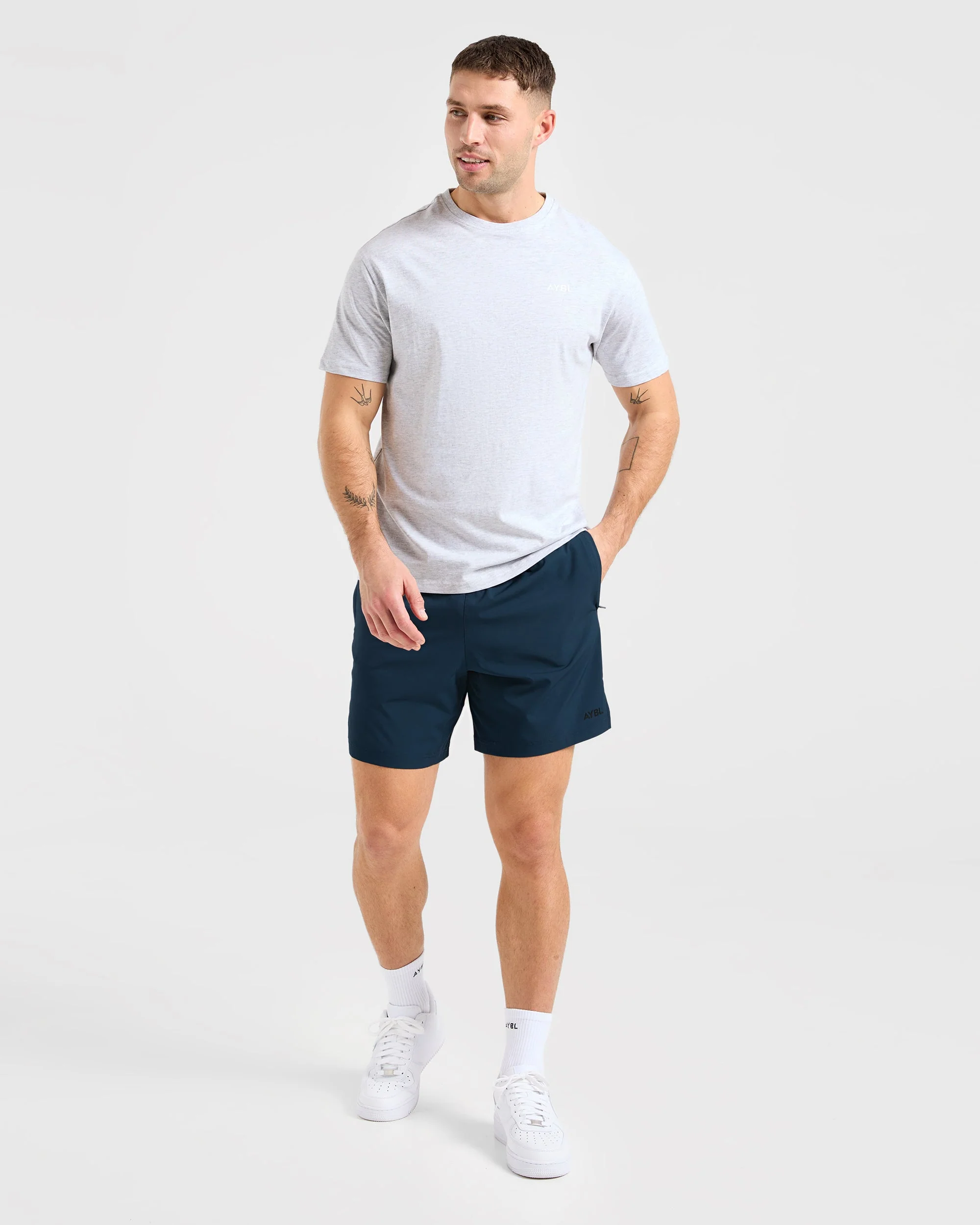 Essential T Shirt - Light Grey Marl - Image 3