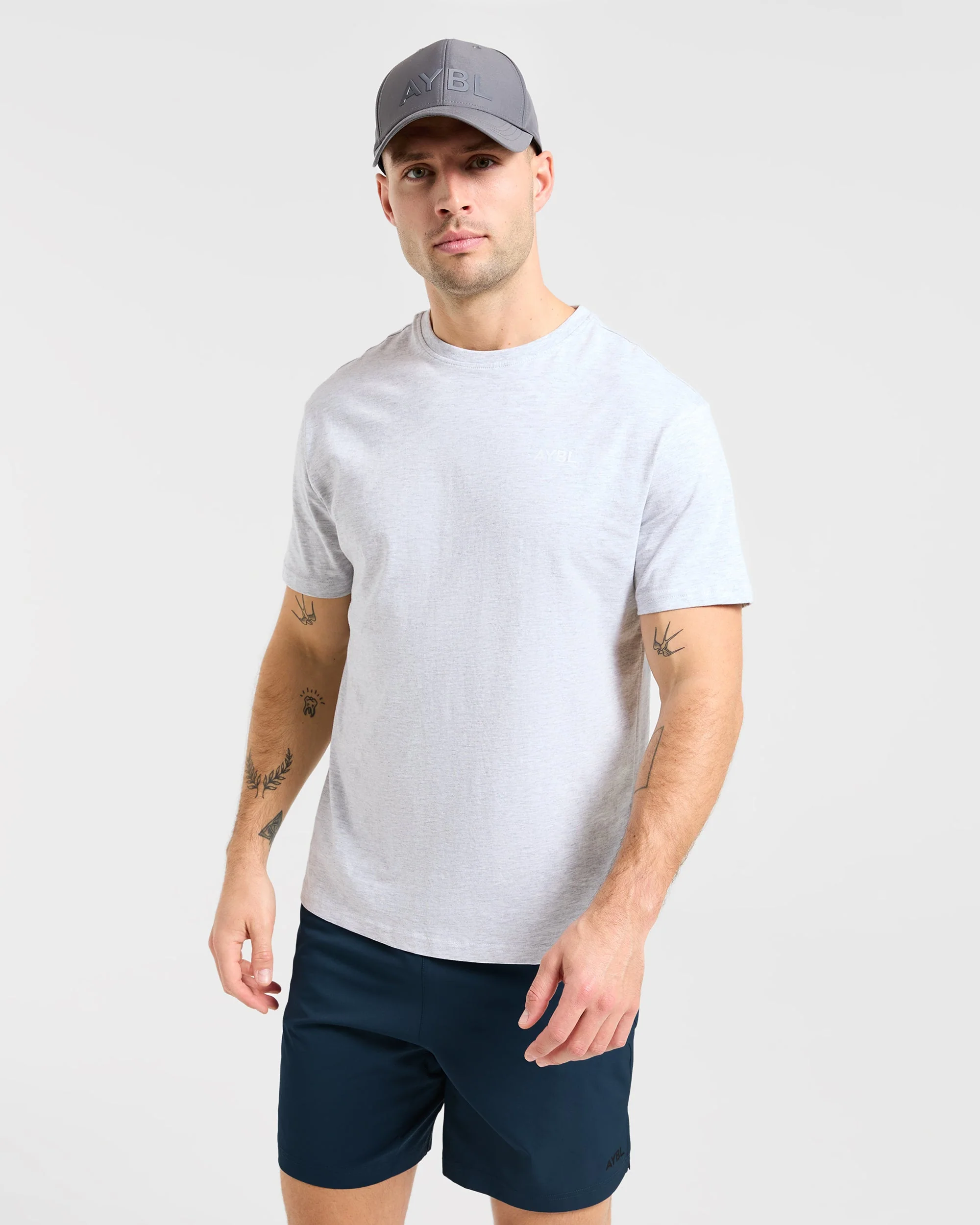 Essential T Shirt - Light Grey Marl - Image 7