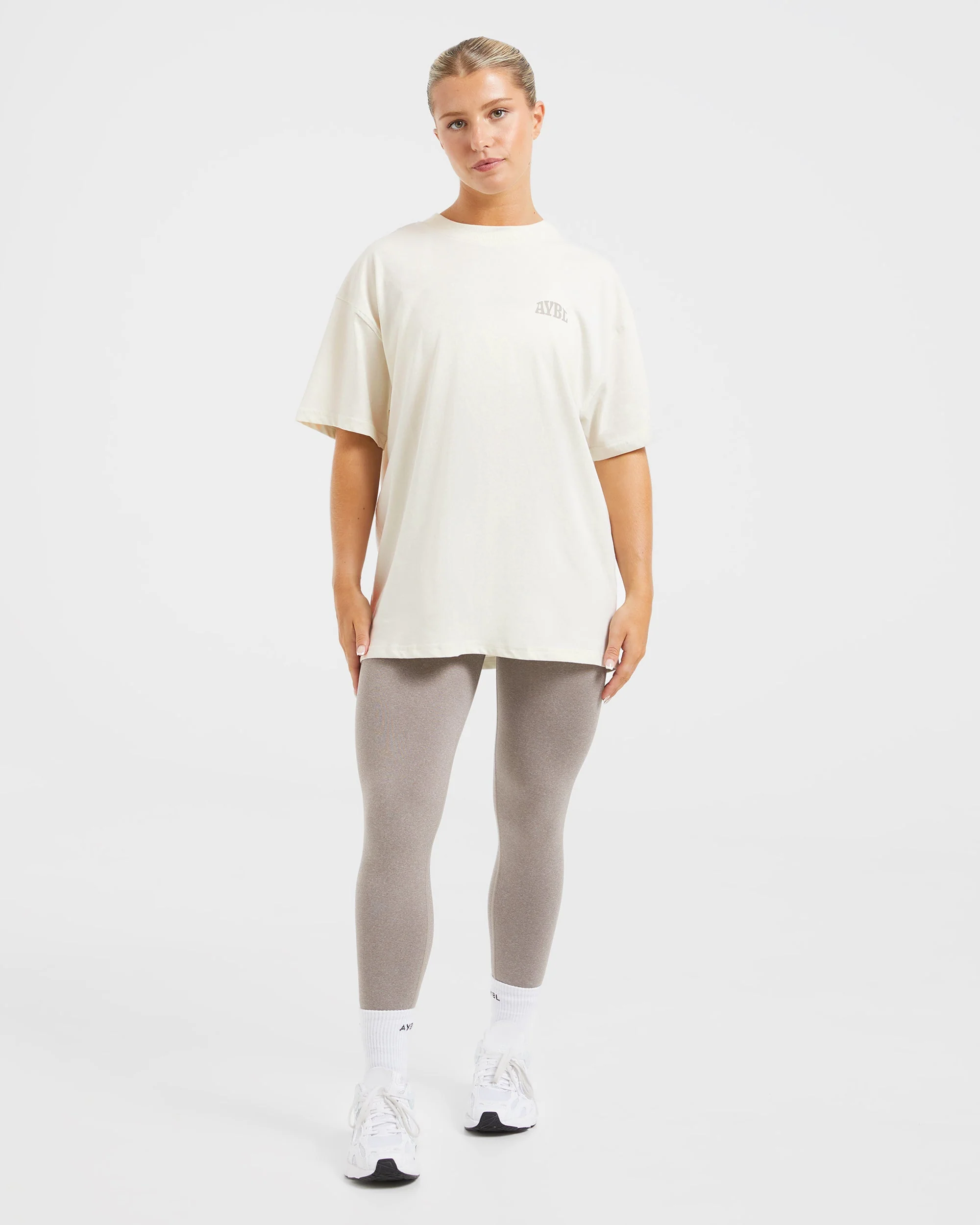 Mind Over Matter Oversized T Shirt - Beige/Brown - Image 3