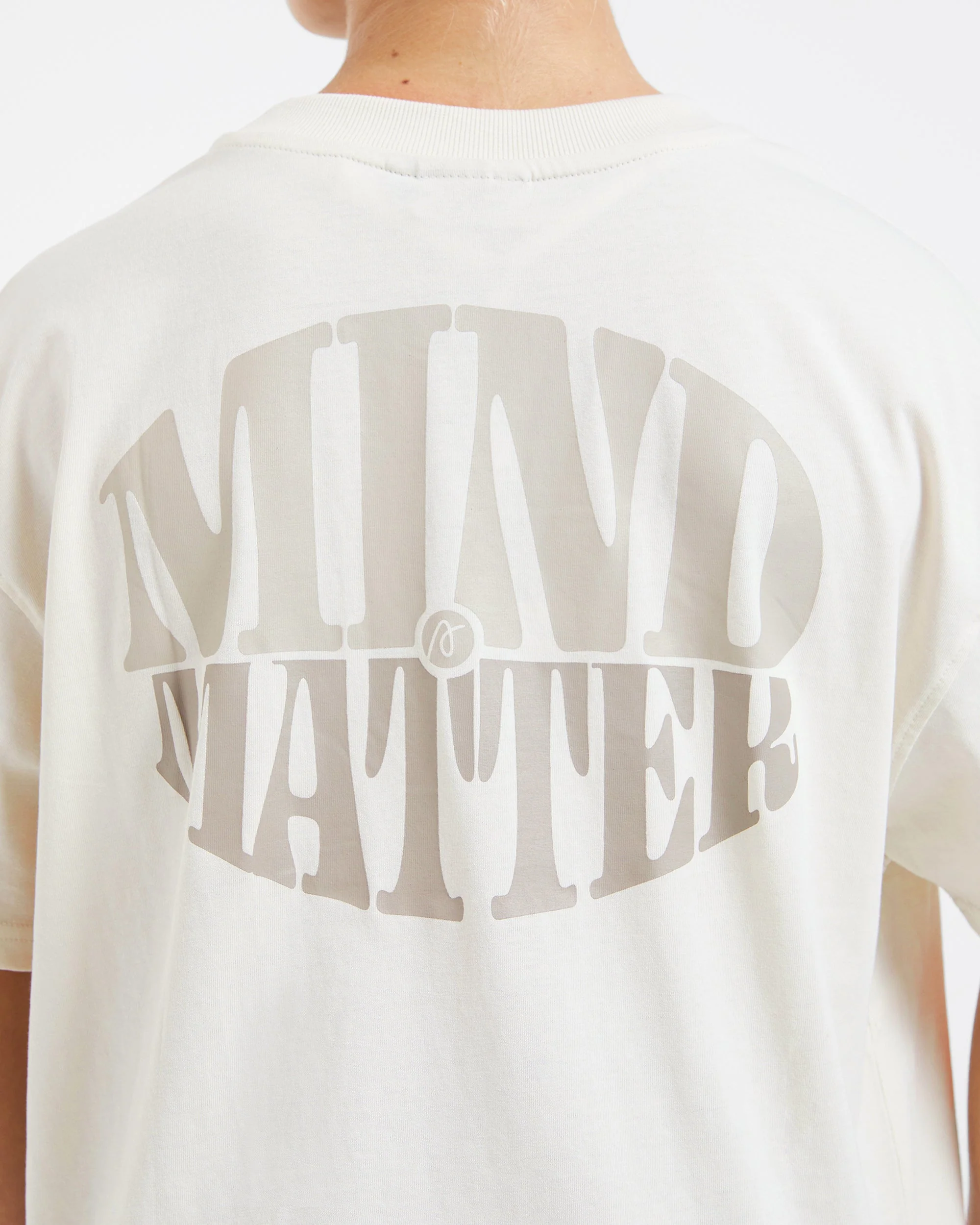 Mind Over Matter Oversized T Shirt - Beige/Brown - Image 6
