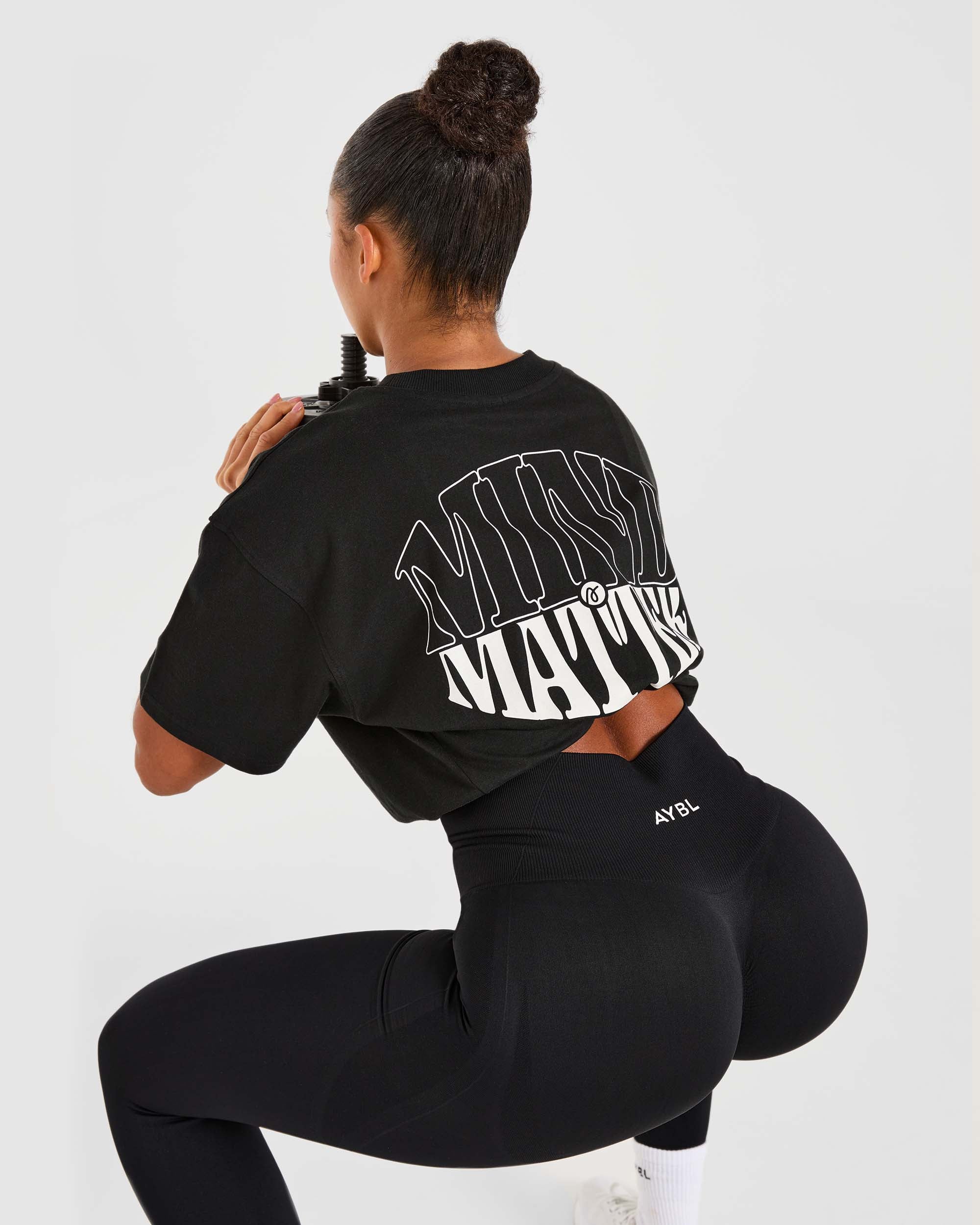 Mind Over Matter Oversized T Shirt - Black - Image 7