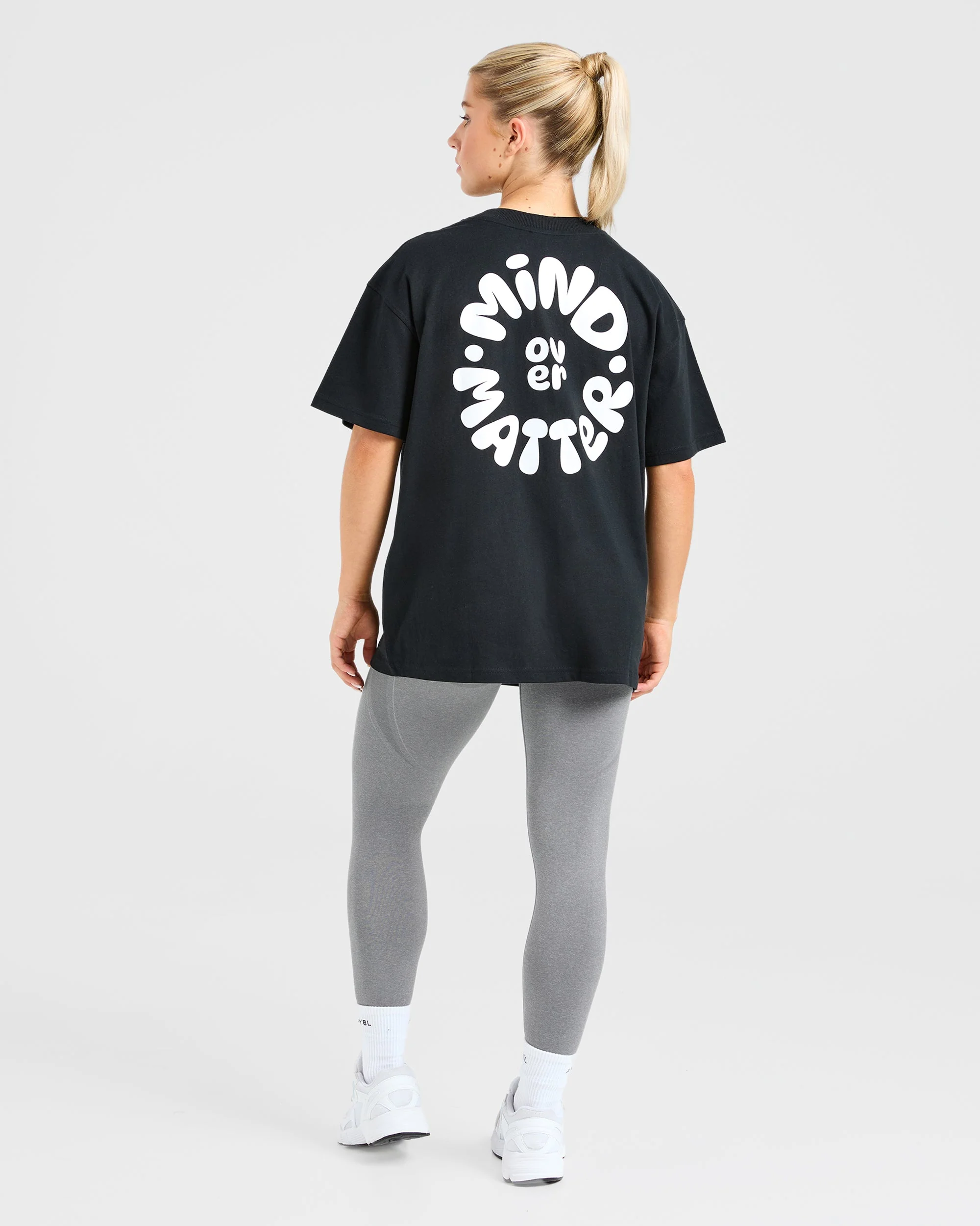 Mind Over Matter V2 Oversized T Shirt - Black - Image 3