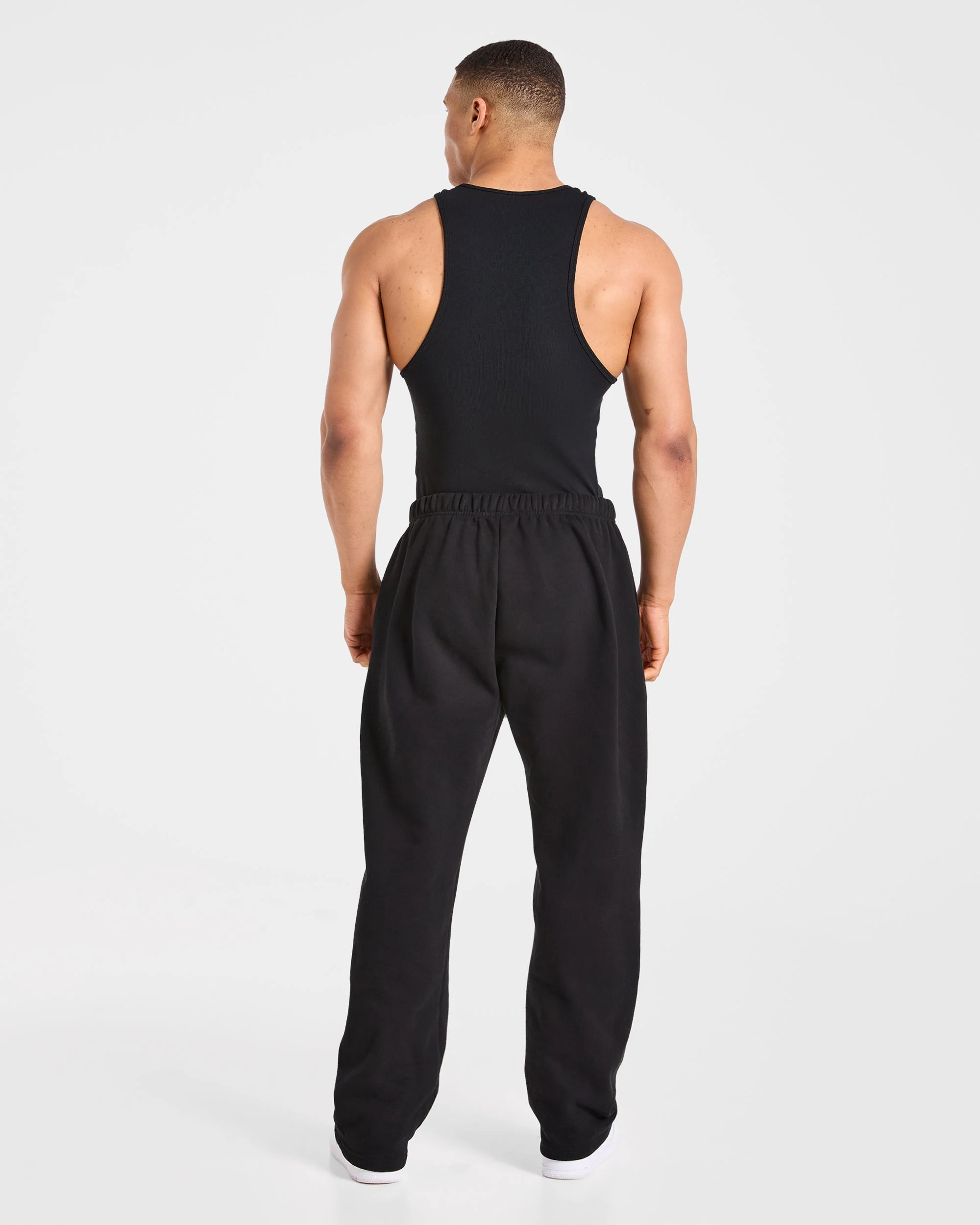 Muscle Ribbed Tank - Black - Image 4